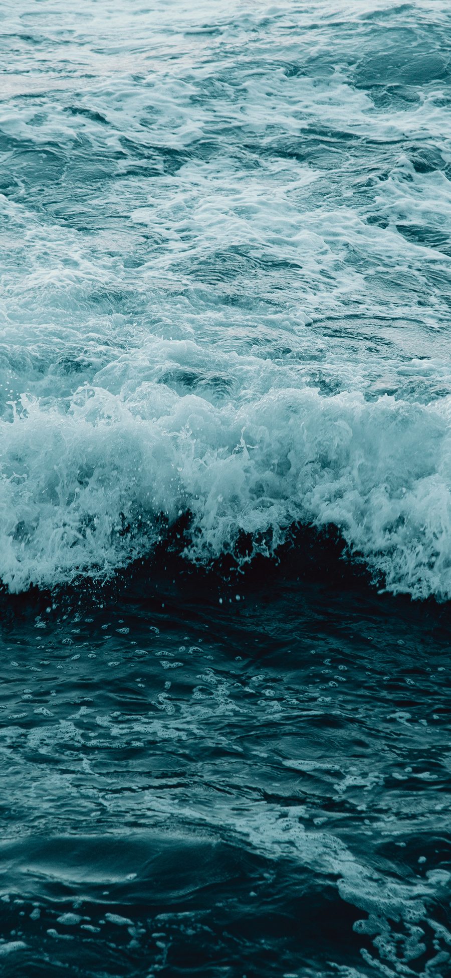 [2436×1125]大海 海水 海浪 海洋 浪花 苹果手机壁纸图片