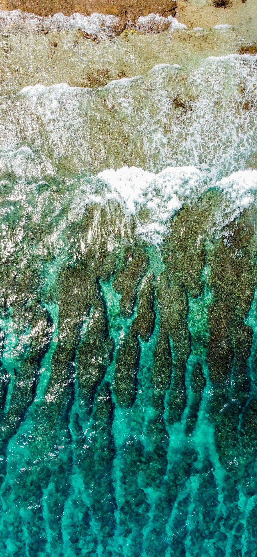 [2436×1125]大海 海洋 海浪 海岸 海水 苹果手机壁纸图片