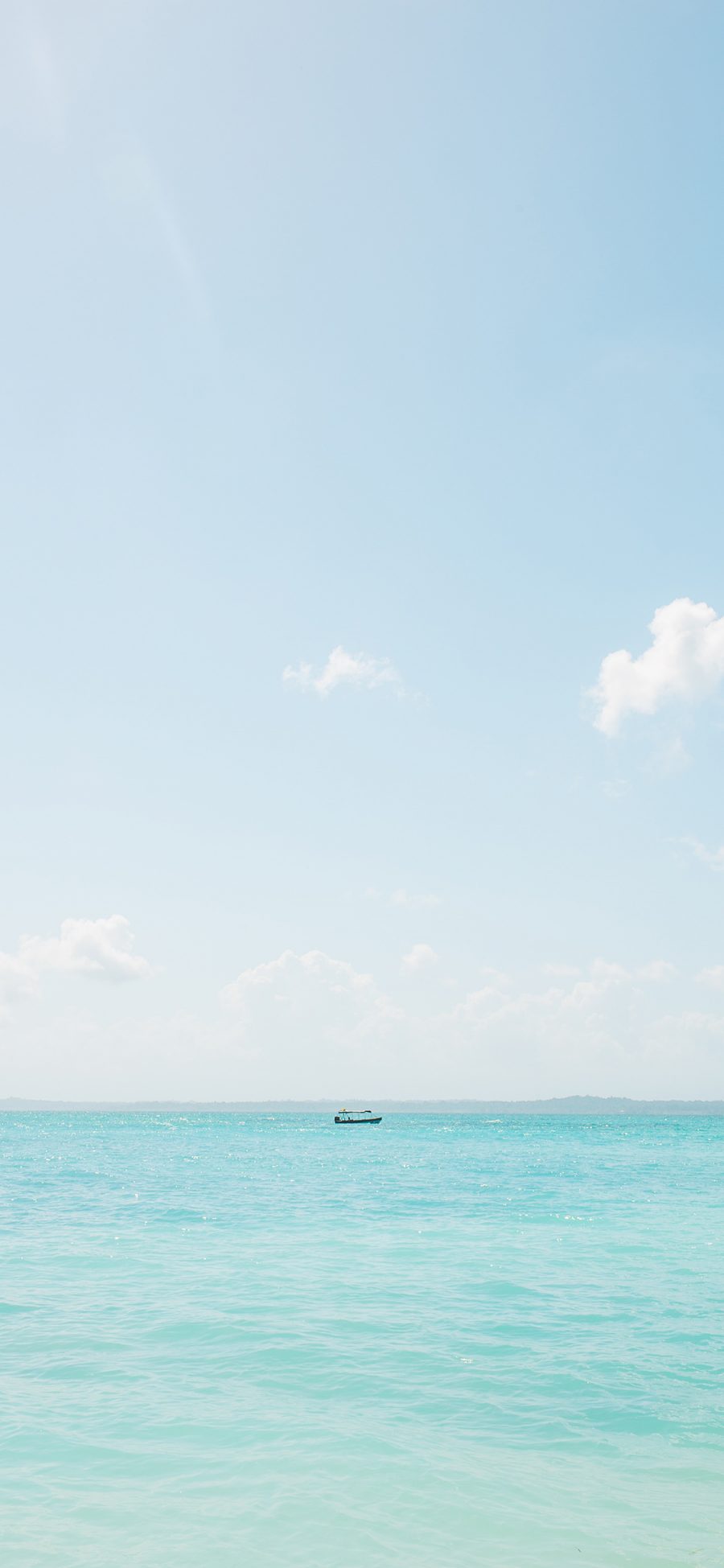 [2436×1125]大海 海浪 天空 海天一线 苹果手机壁纸图片