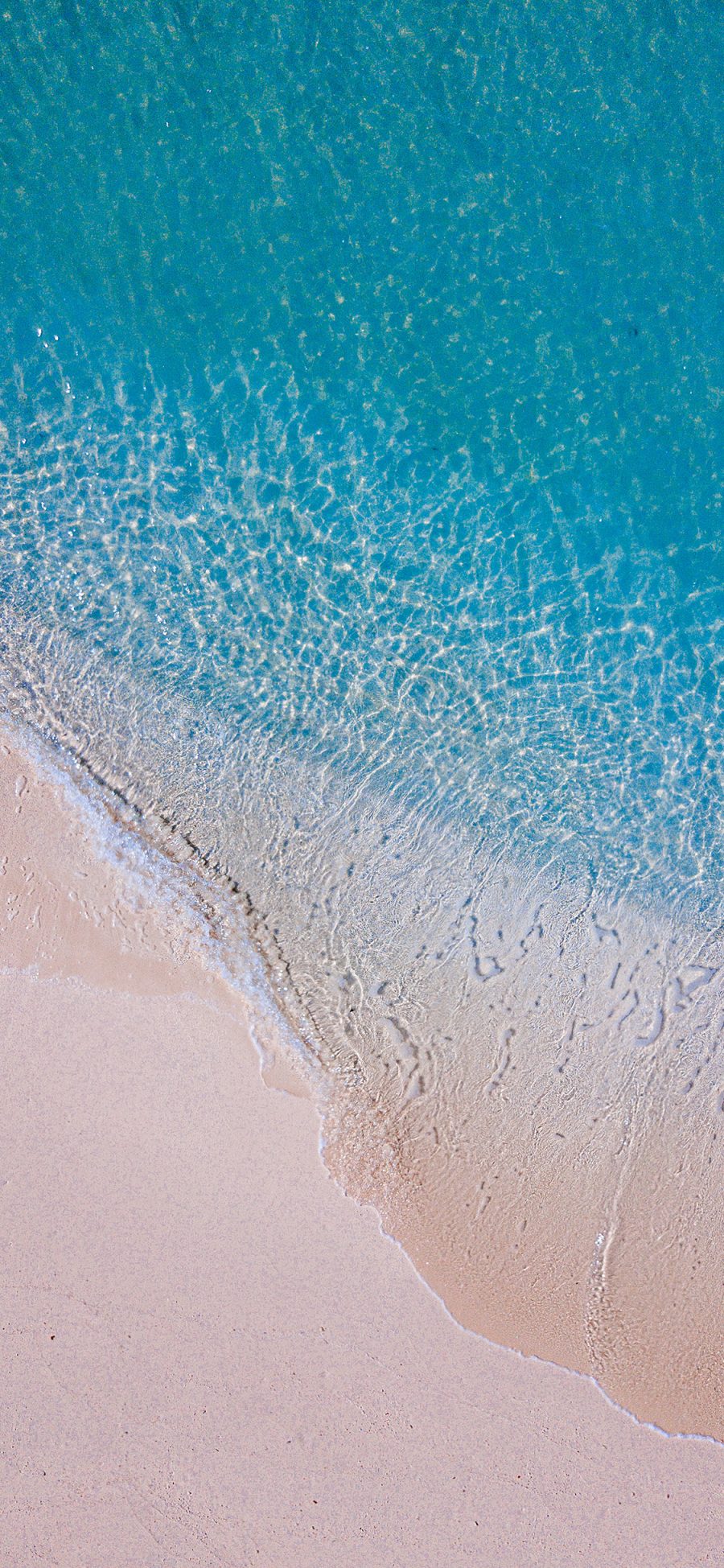 [2436×1125]大海 海浪 沙滩 清澈 苹果手机壁纸图片