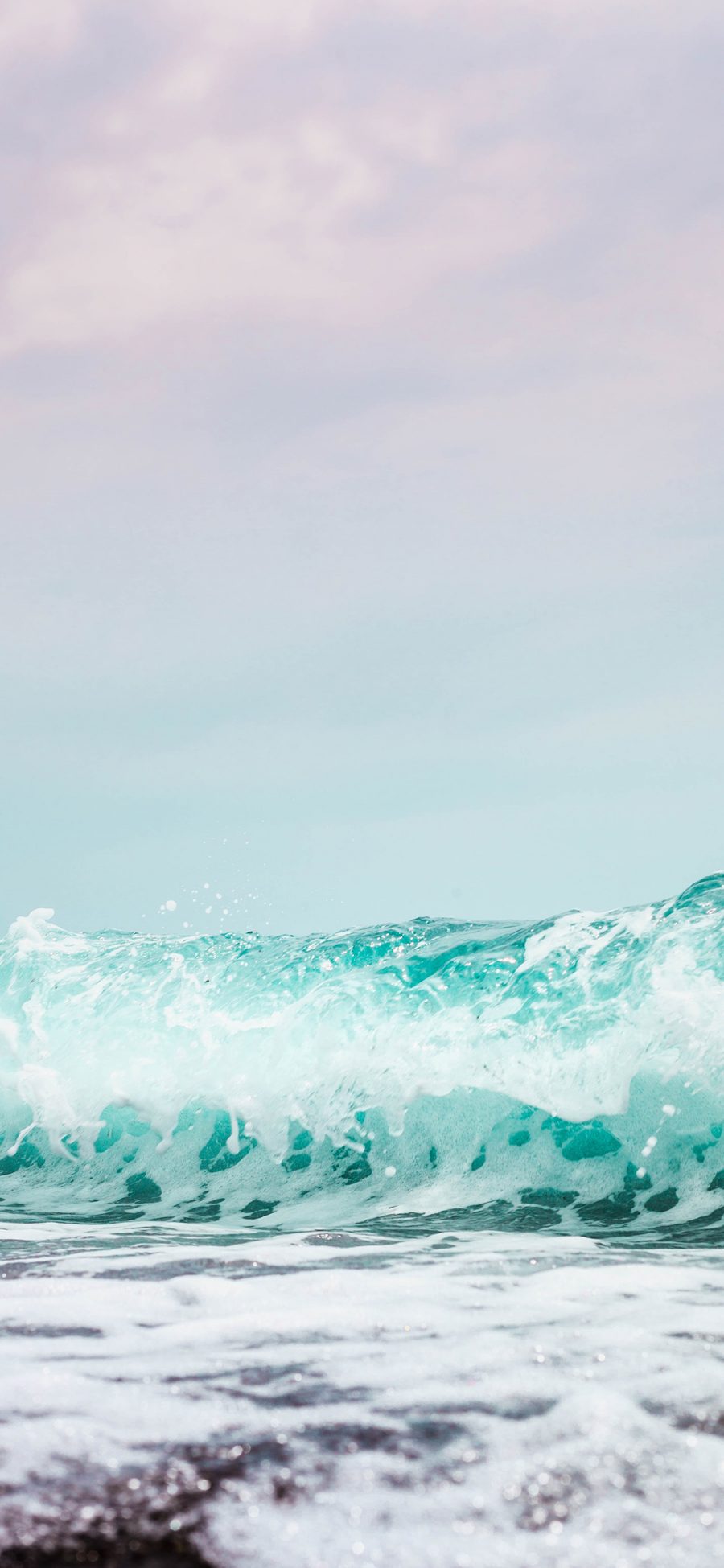 [2436×1125]大海 海浪 浪花 翻涌 苹果手机壁纸图片