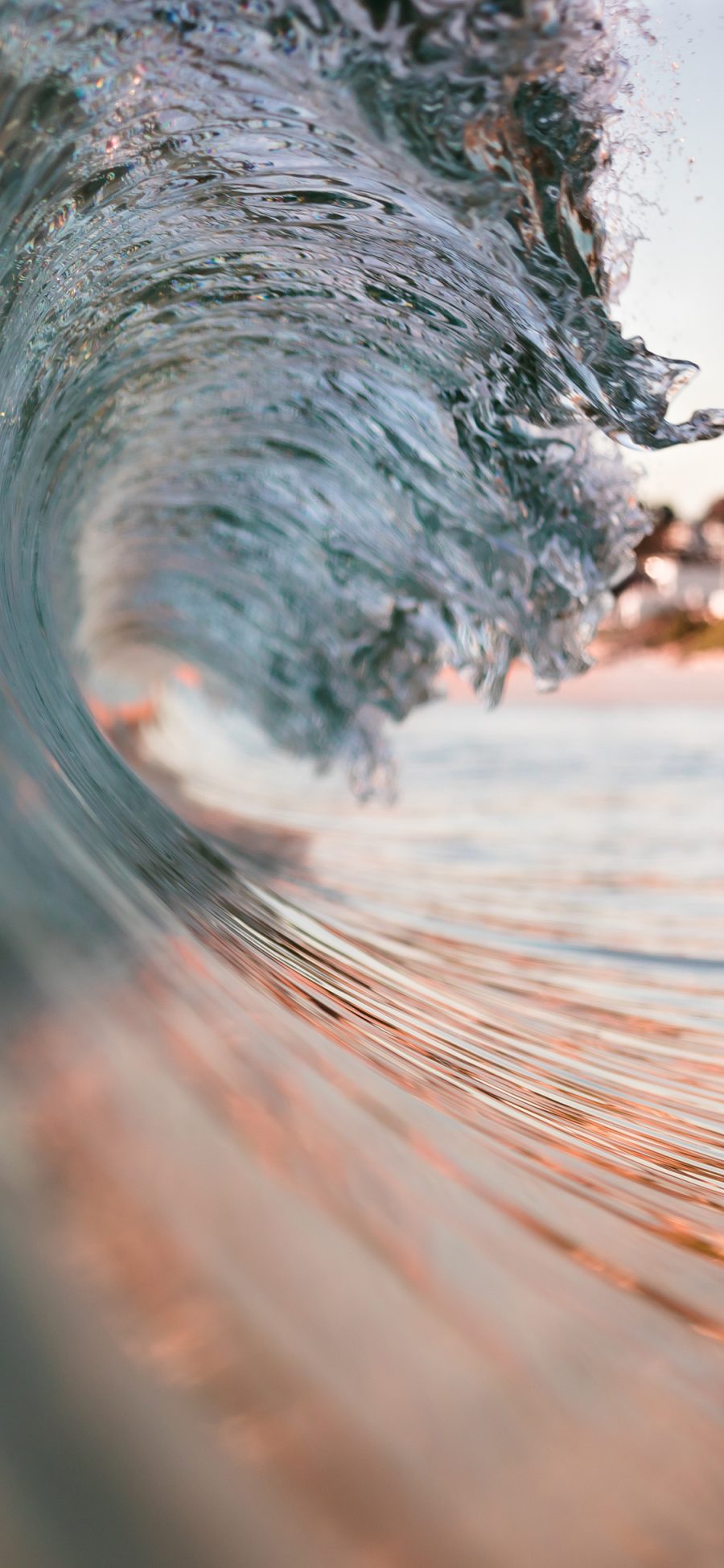[2436×1125]大海 海浪 翻涌 海水 苹果手机壁纸图片