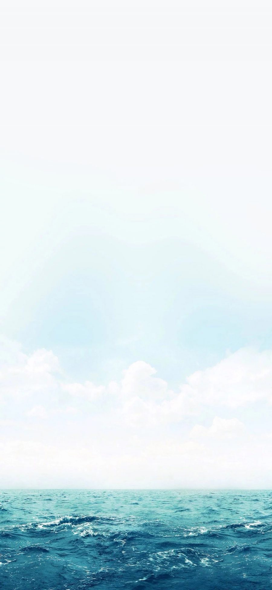 [2436×1125]大海 蓝色 天空 海水 苹果手机壁纸图片