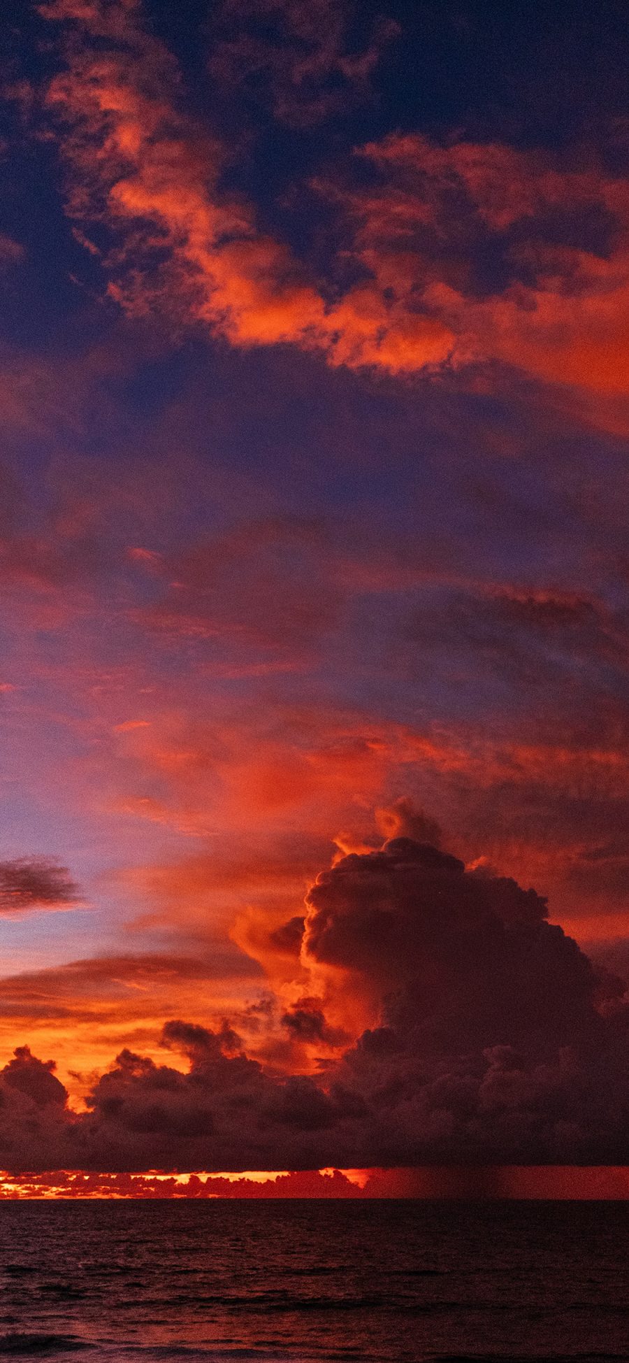 [2436×1125]天空 云彩 彩霞 海平面 苹果手机壁纸图片