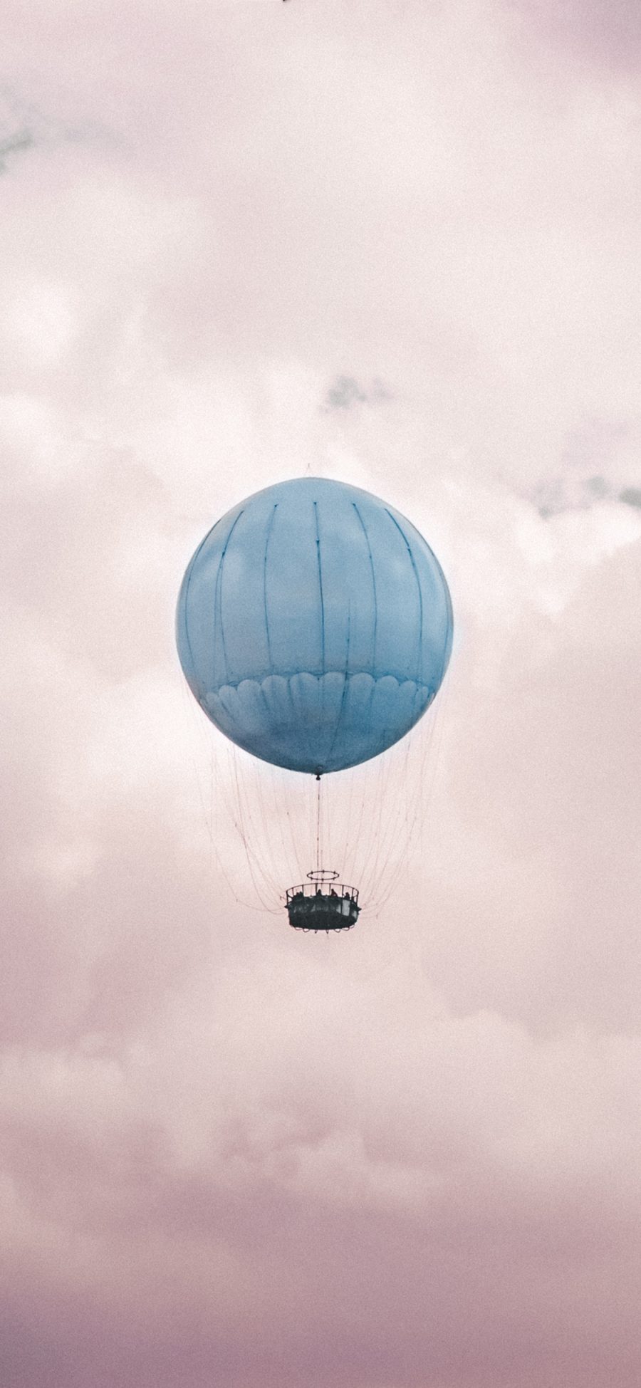 [2436×1125]天空 云朵 热气球 蓝色 苹果手机壁纸图片