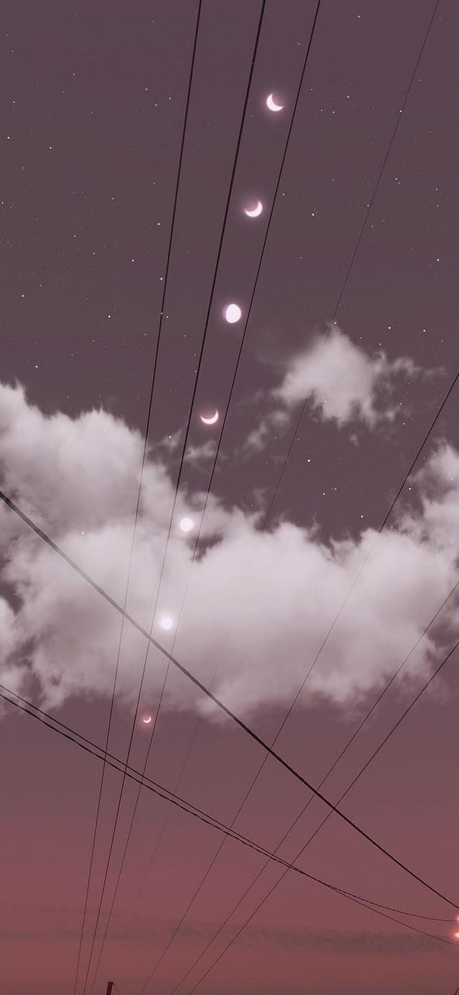 [2436×1125]天空 星空 夜景 月亮 梦幻 苹果手机壁纸图片