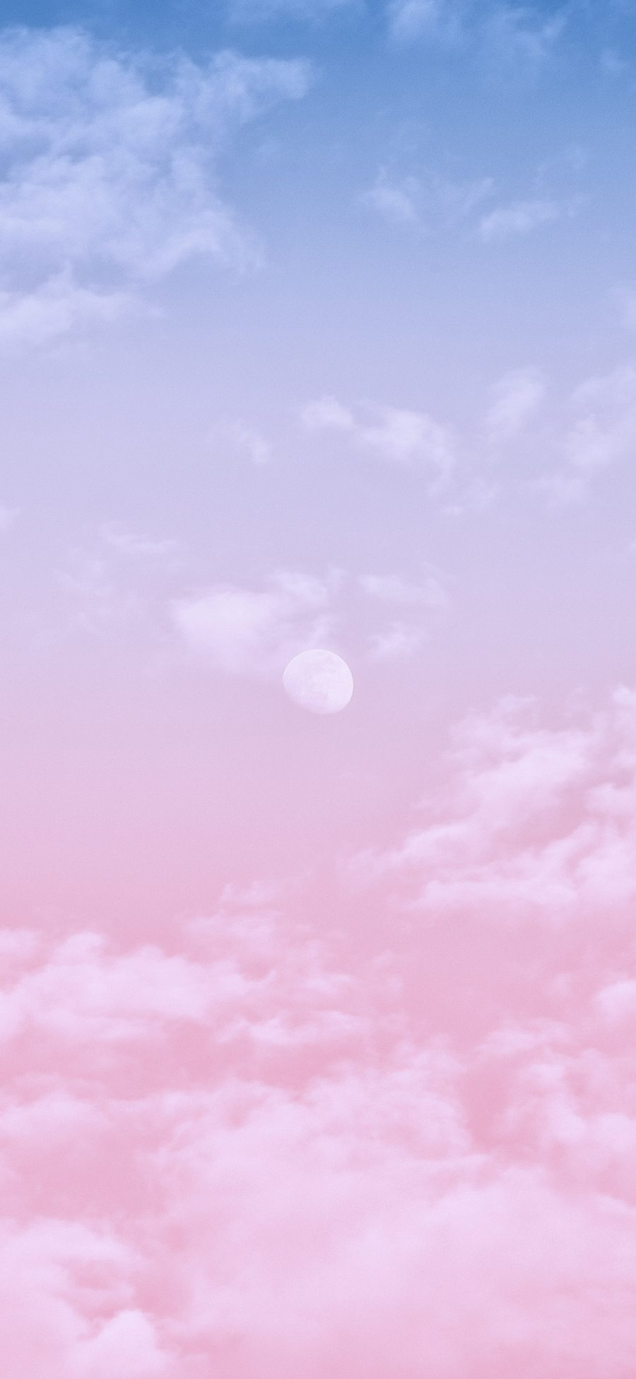 [2436×1125]天空 渐变 粉色 云朵 苹果手机壁纸图片