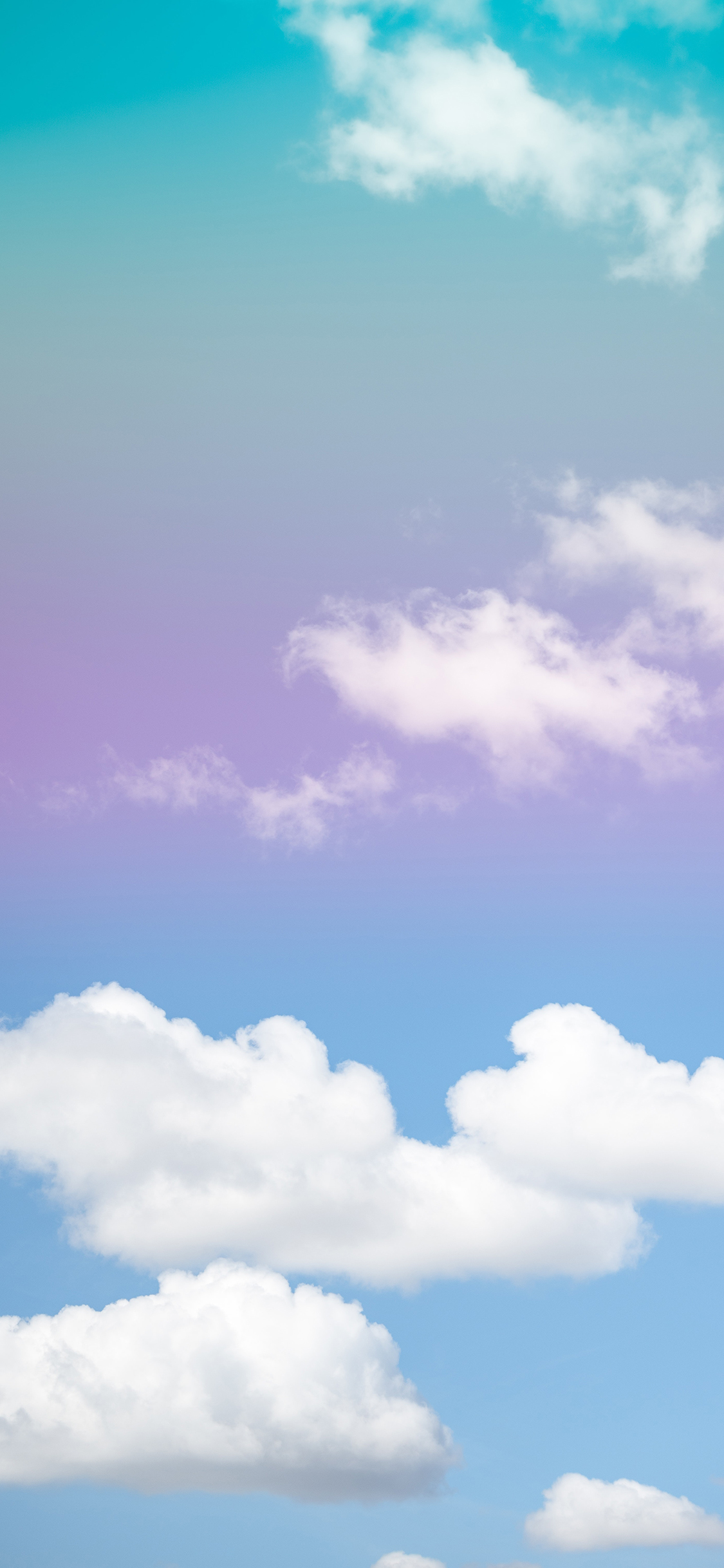 [2436×1125]天空 渐变 色彩 云朵 唯美 苹果手机壁纸图片