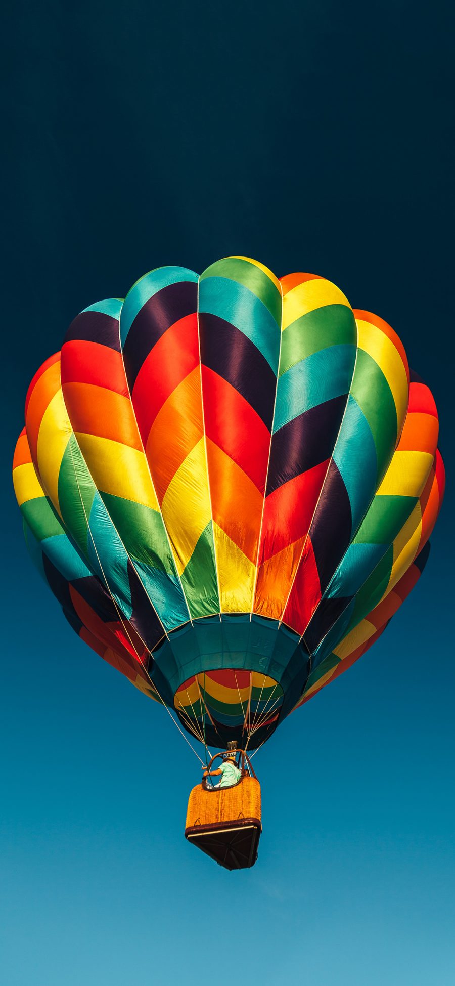 [2436×1125]天空 热气球 悬空 娱乐 苹果手机壁纸图片