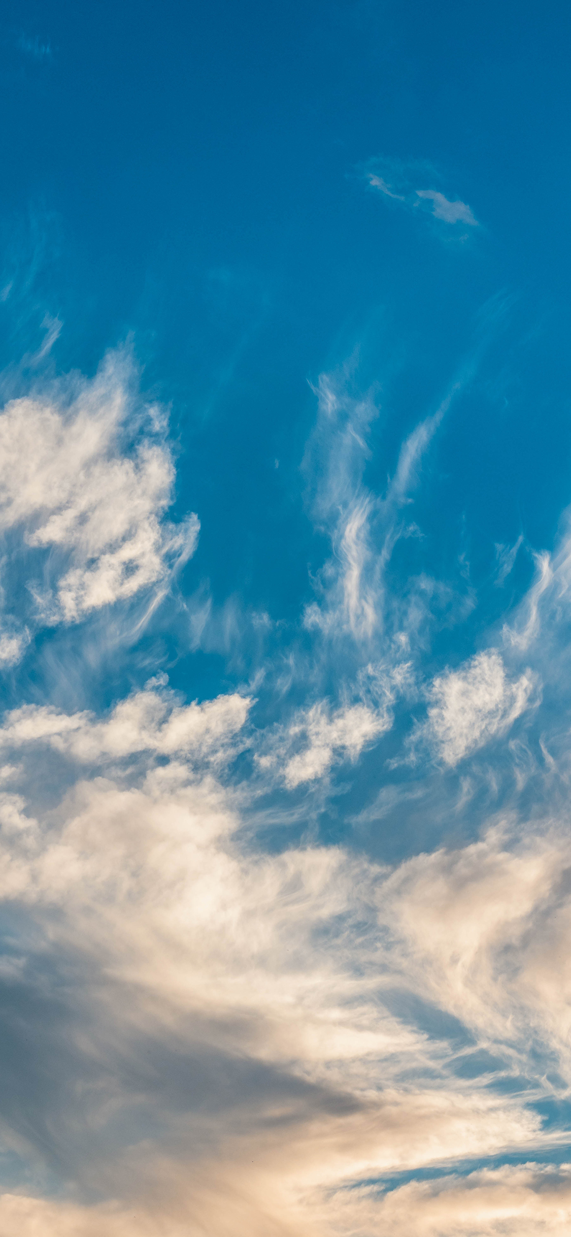 [2436×1125]天空 蓝天白云  云彩 蔚蓝 苹果手机壁纸图片