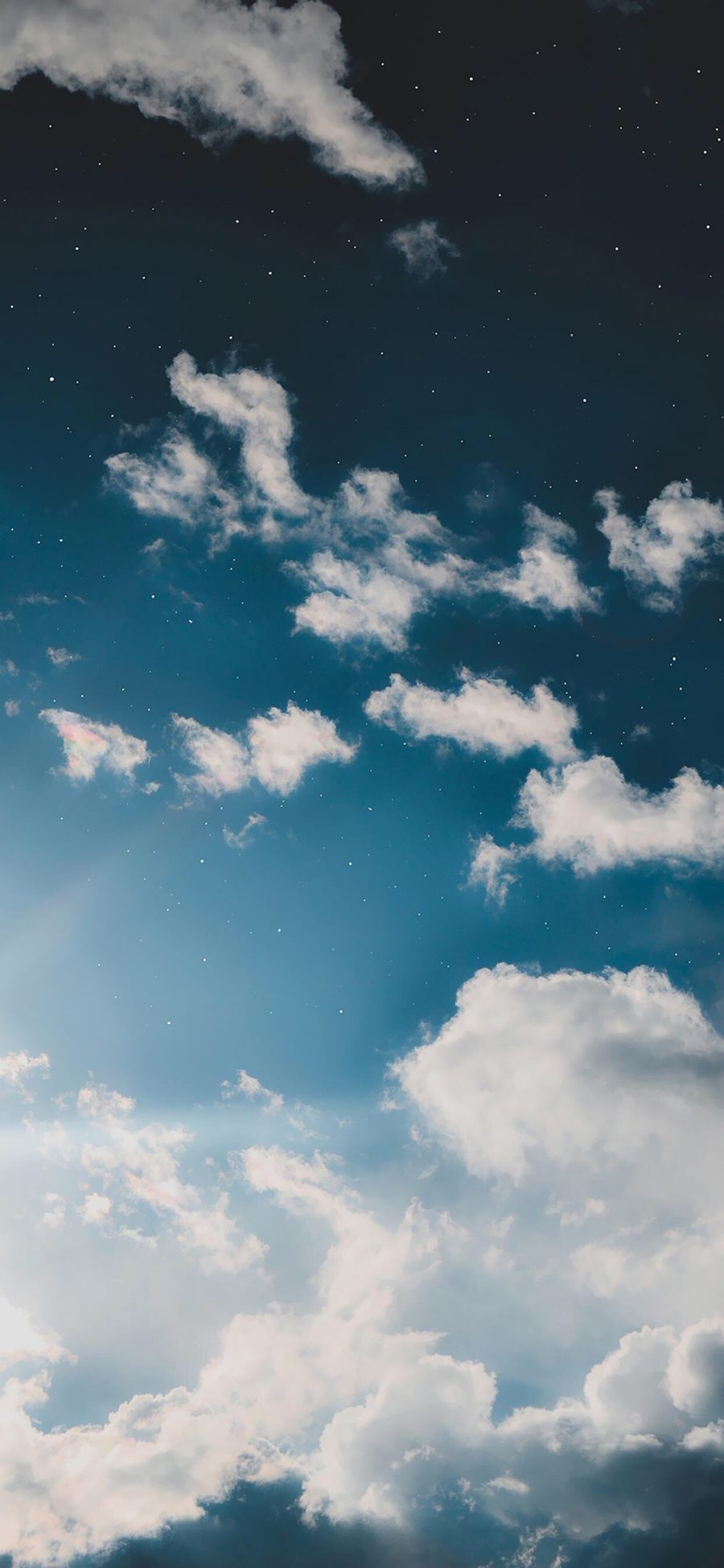 [2436×1125]天空 蓝天白云 星空 唯美 云朵 苹果手机壁纸图片