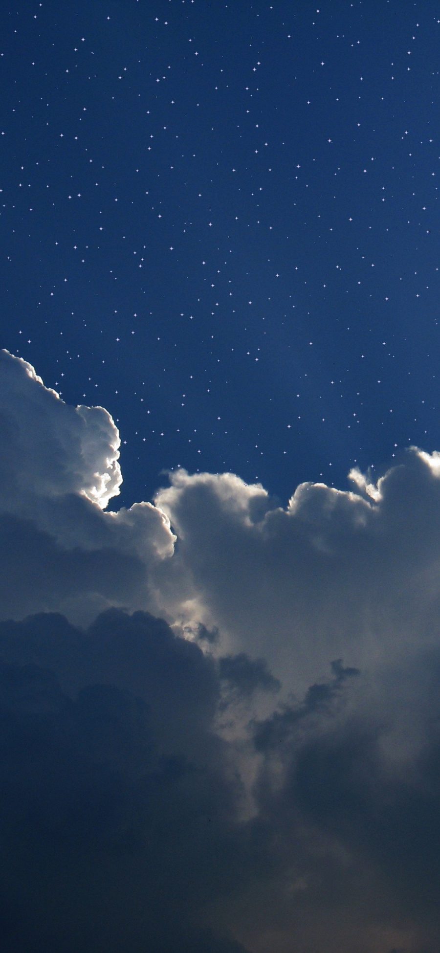 [2436×1125]天空 蓝色 云朵 星空 苹果手机壁纸图片