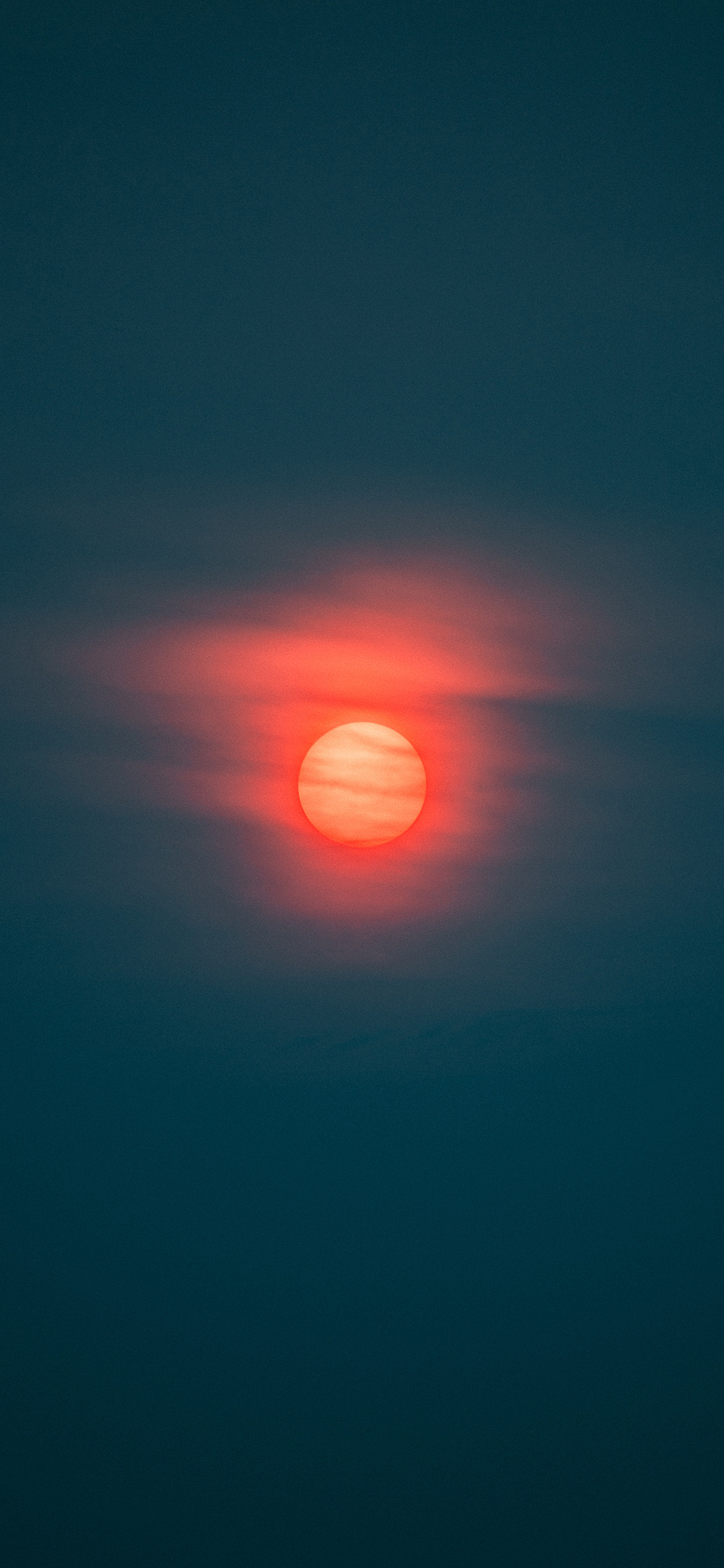 [2436×1125]太阳 夕阳 云层 日落 苹果手机壁纸图片