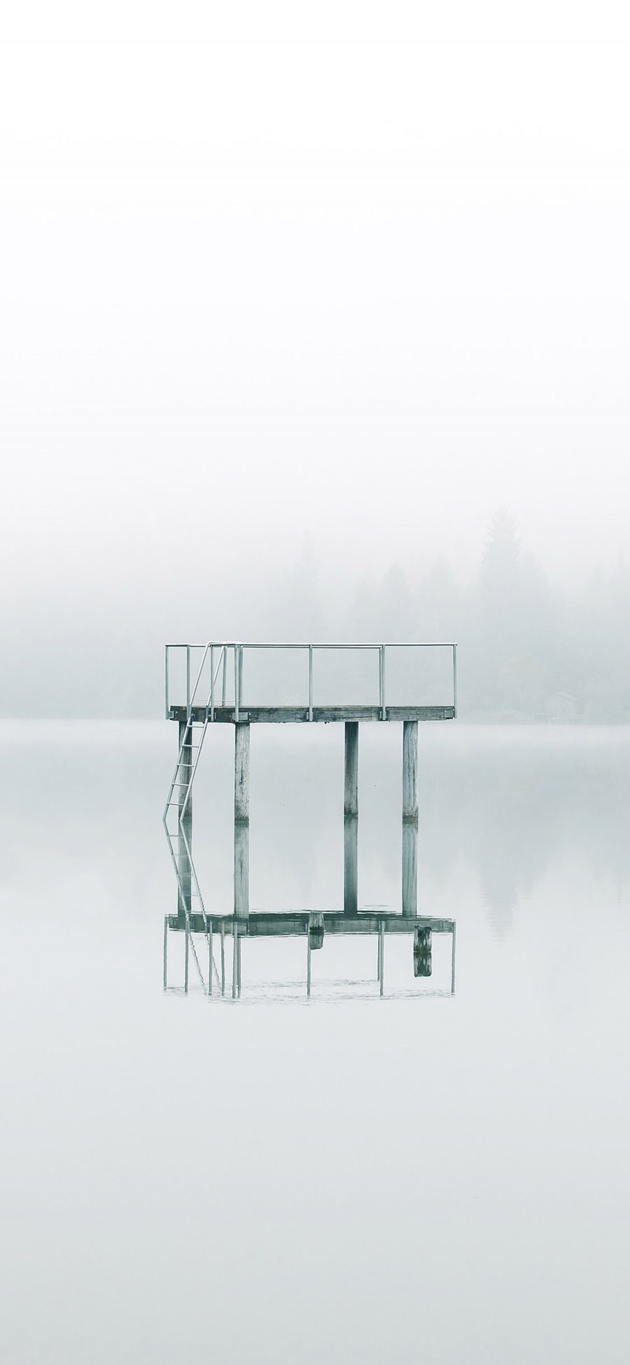 [2436×1125]对称 倒映 湖面 水平面 静止 苹果手机壁纸图片