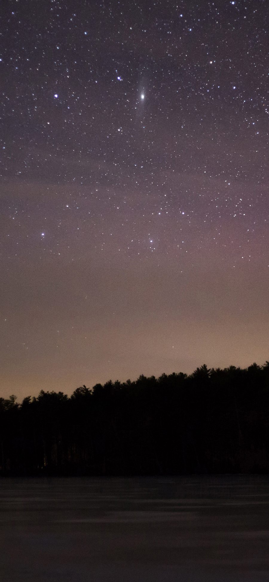 [2436×1125]山峰 夜色 星空 美景 苹果手机壁纸图片