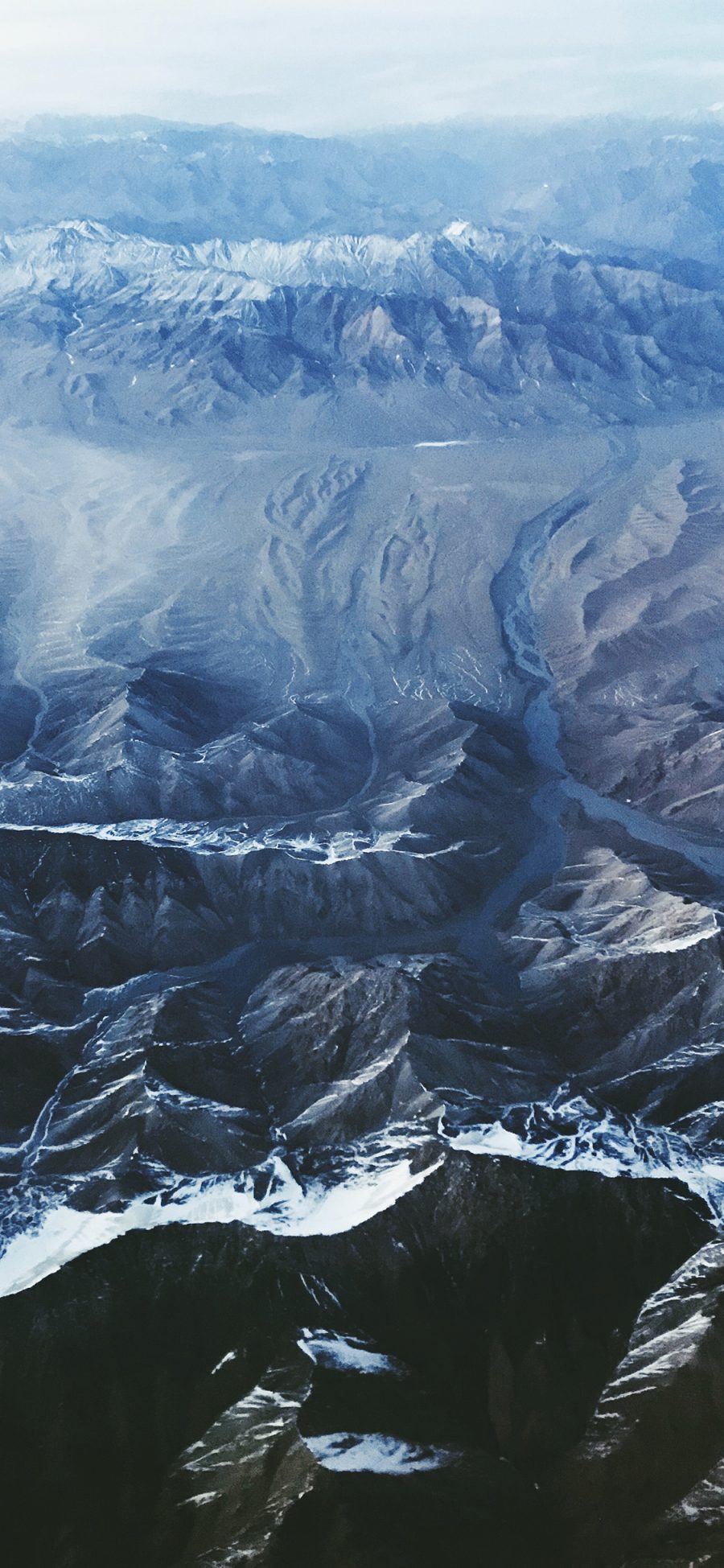 [2436×1125]山峰 自然 山脉 纵横交错 壮观 苹果手机壁纸图片