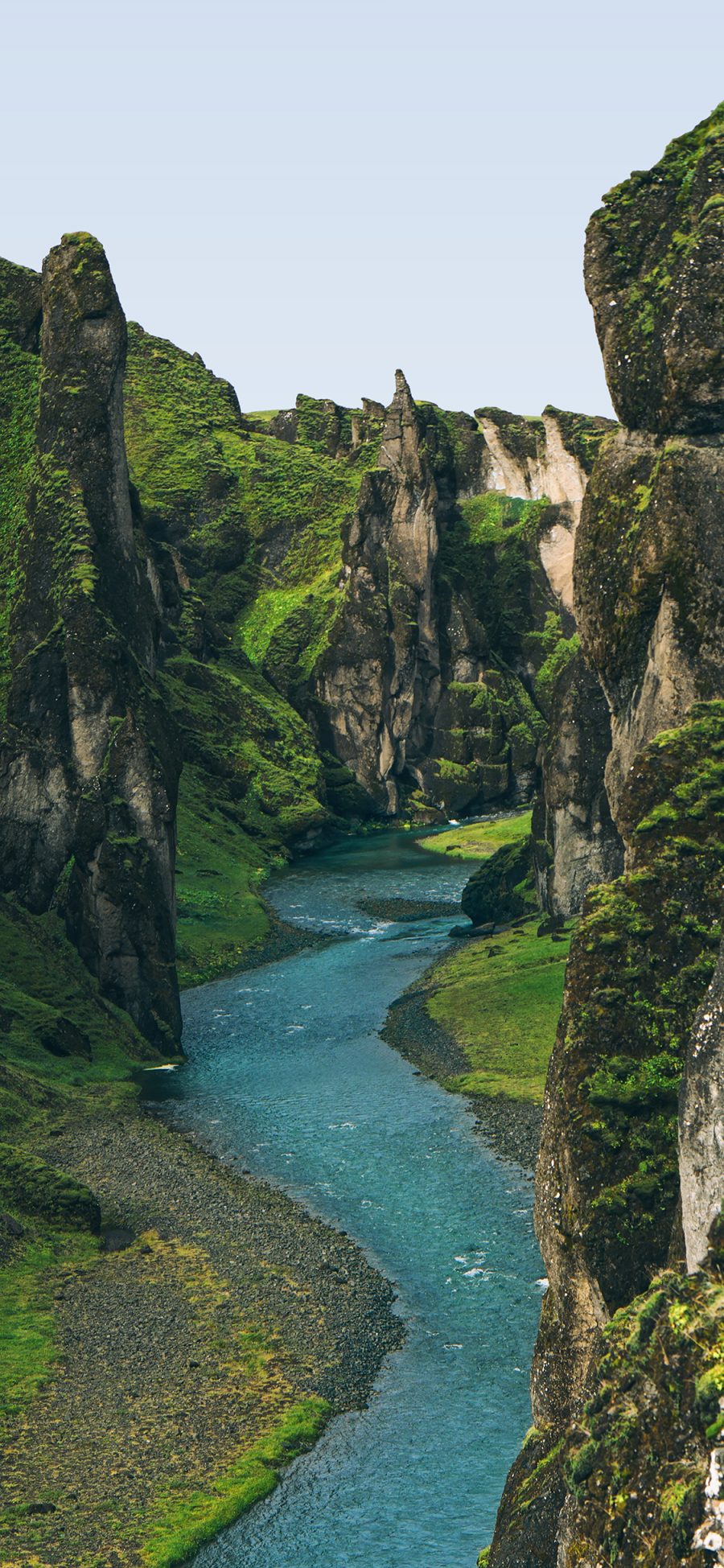 [2436×1125]峡谷 河流 山谷 峭壁 苹果手机壁纸图片