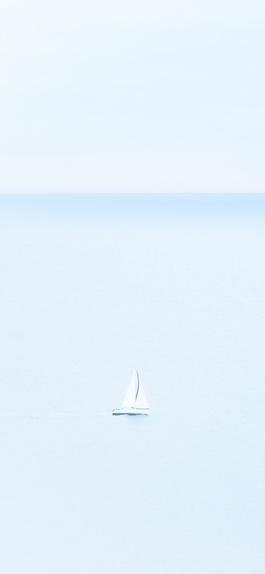 [2436×1125]帆船 大海 海面 简约 清新 苹果手机壁纸图片