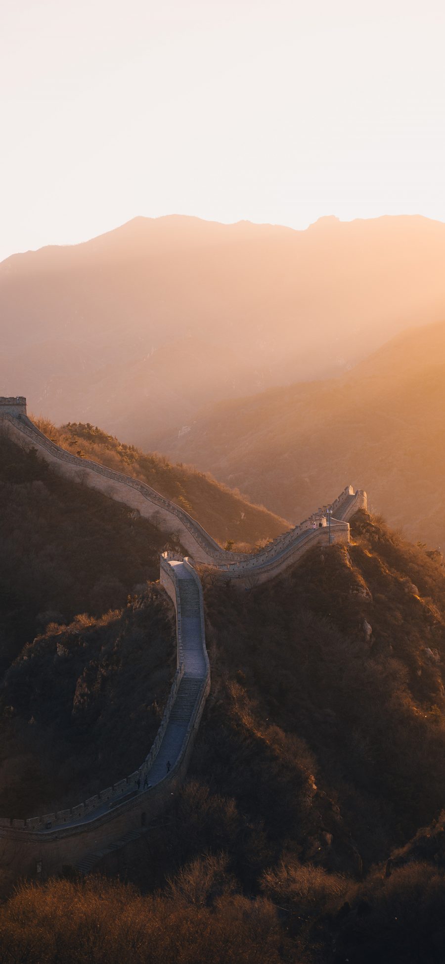 [2436×1125]建筑 地标 万里长城 中国 苹果手机壁纸图片