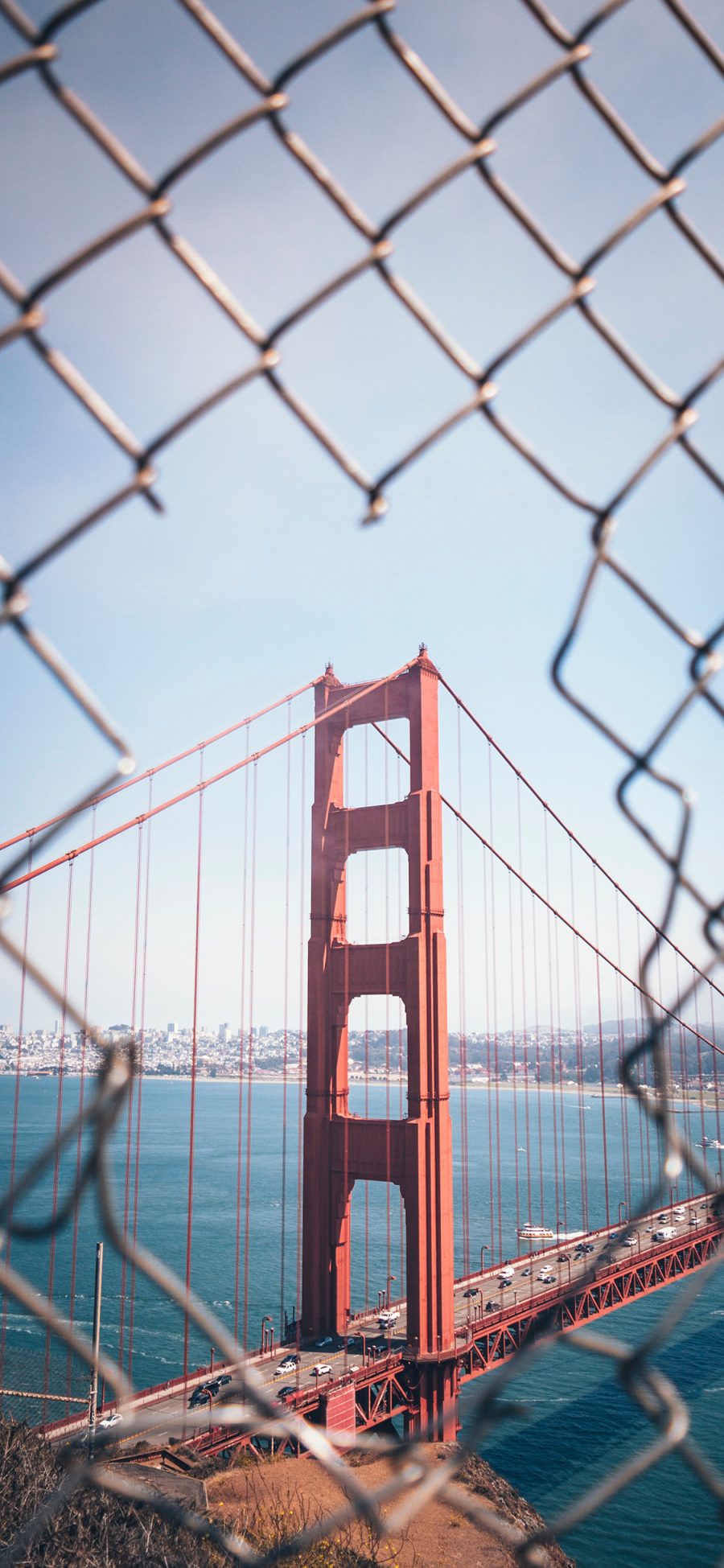 [2436×1125]建筑 旧金山 桥梁 金门海峡 苹果手机壁纸图片