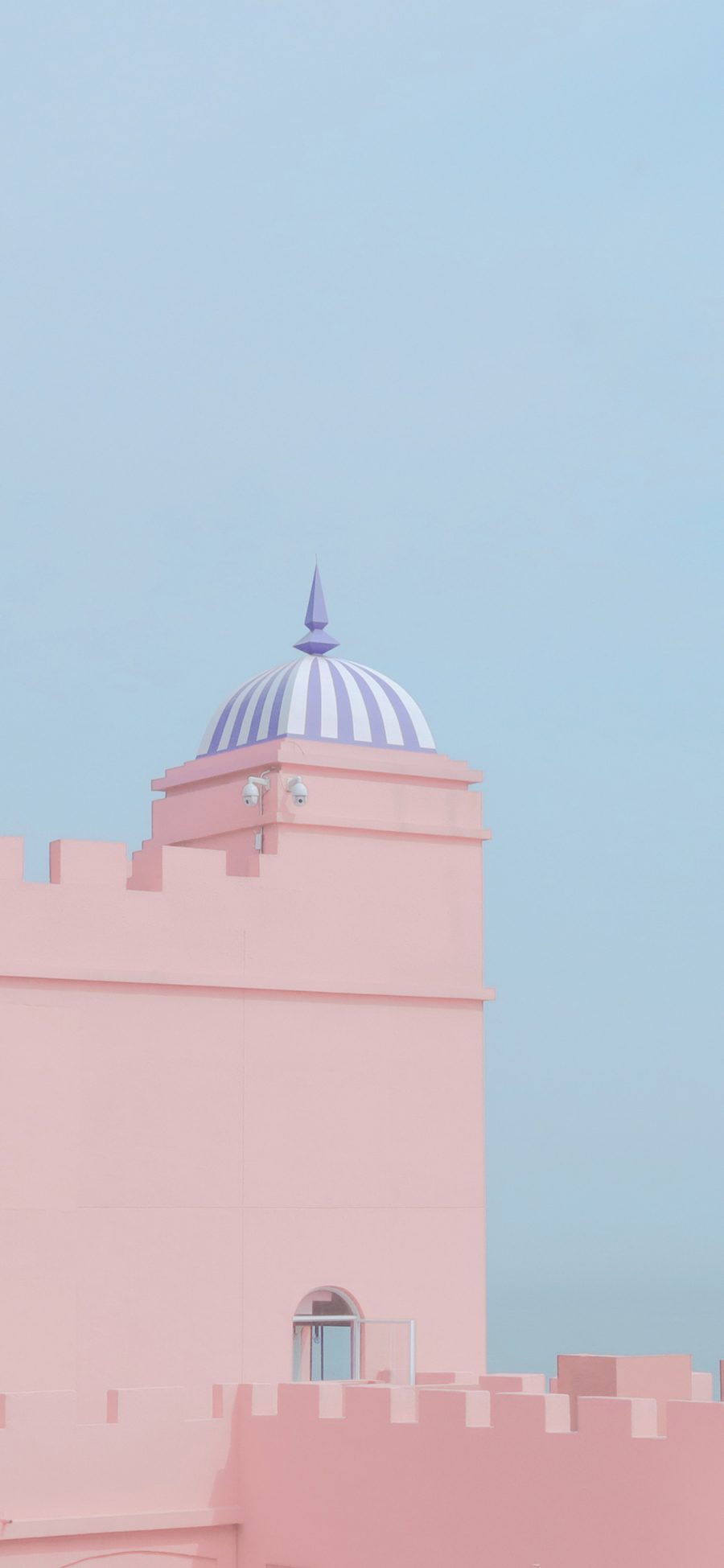 [2436×1125]建筑 粉色 城堡 纪念碑谷 苹果手机壁纸图片
