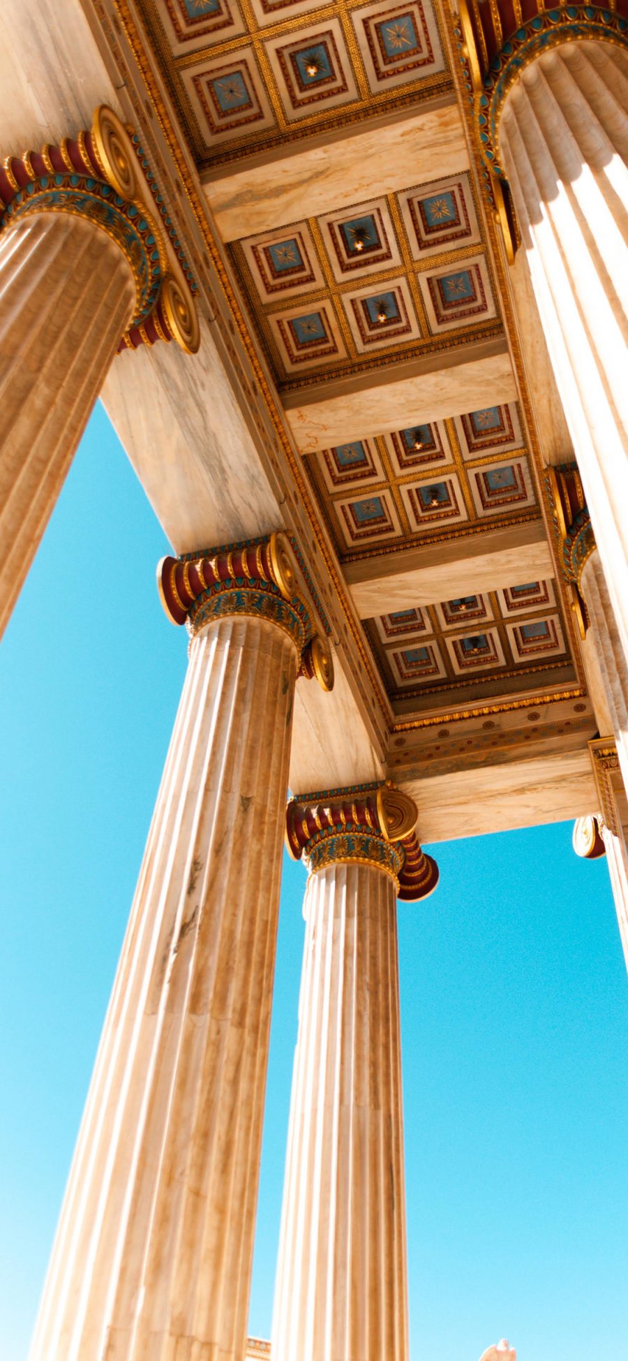 [2436×1125]建筑 罗马柱 雅典 柱子 架构 苹果手机壁纸图片
