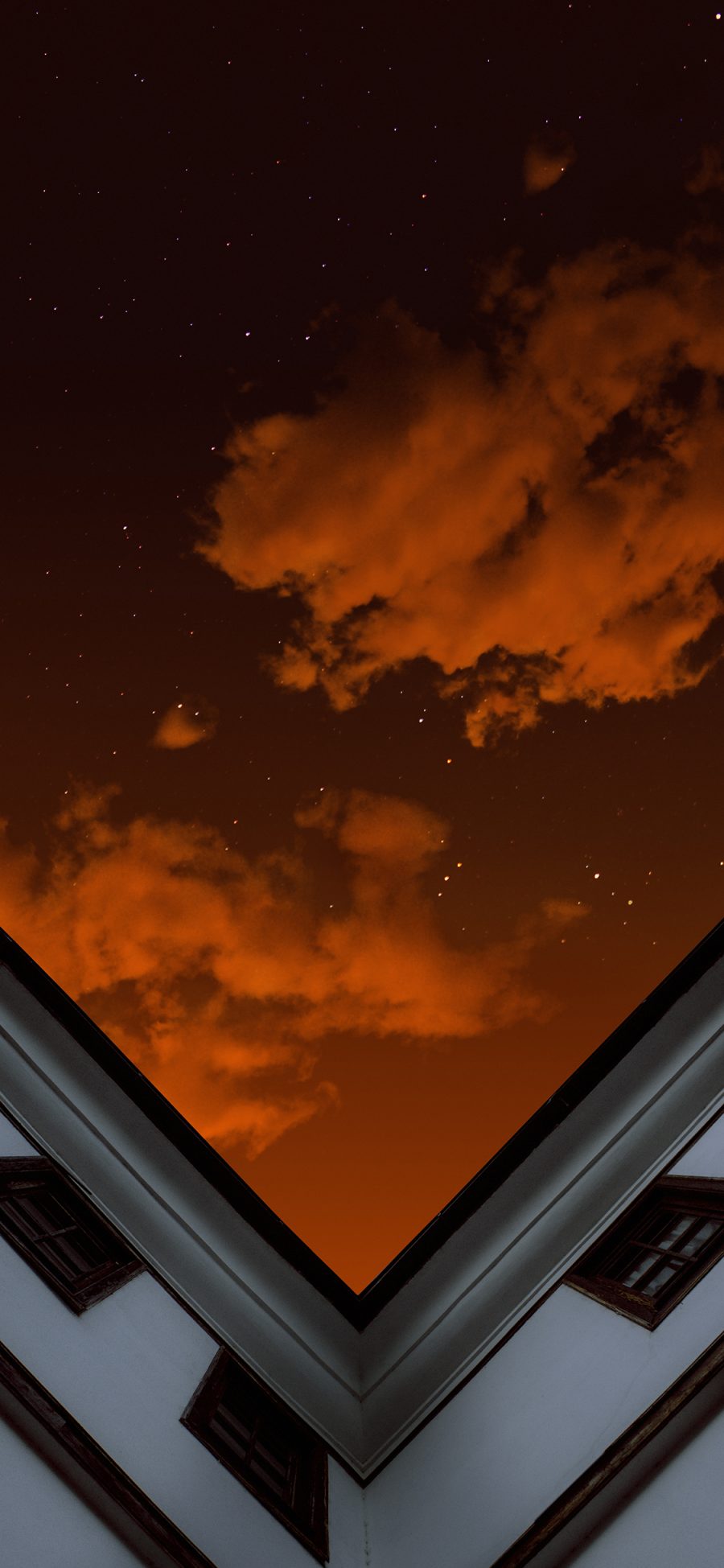 [2436×1125]建筑 高楼 天空 星空夜景 苹果手机壁纸图片
