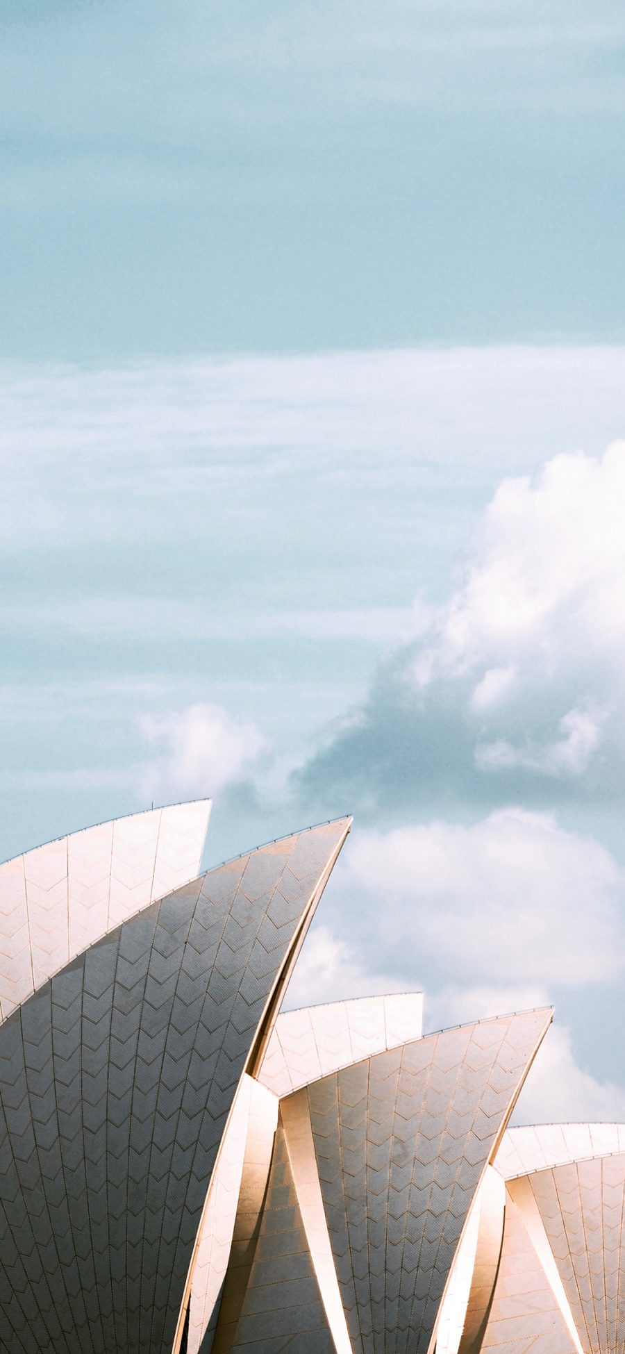 [2436×1125]悉尼歌剧院 澳洲 建筑 现代 天空 蓝天白云 苹果手机壁纸图片