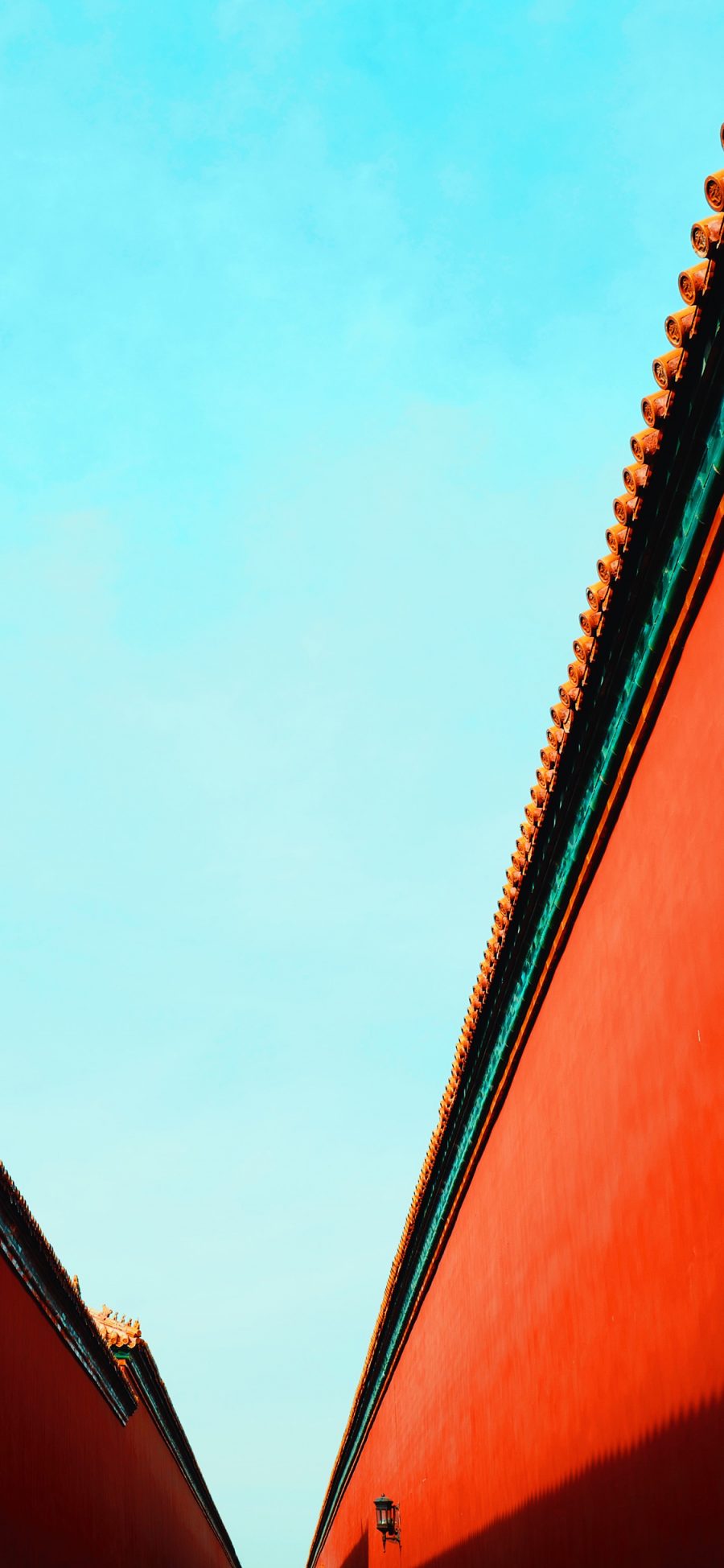 [2436×1125]故宫 建筑 红墙 天空 苹果手机壁纸图片