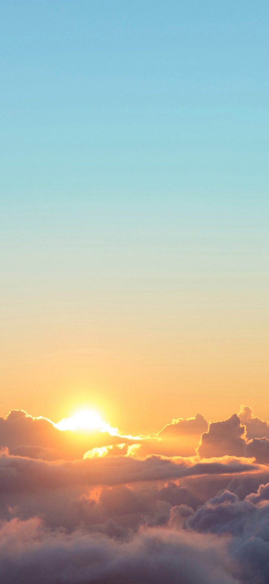 [2436×1125]日出 云端 云层 阳光 太阳 天空 唯美 苹果手机壁纸图片