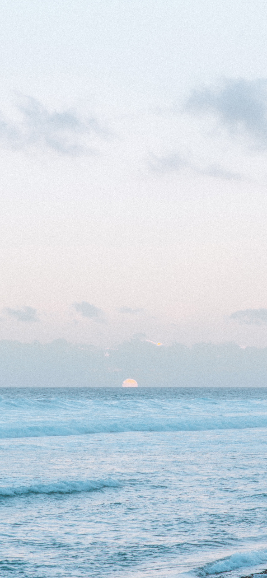 [2436×1125]日出 海平面 大海 天空 苹果手机壁纸图片