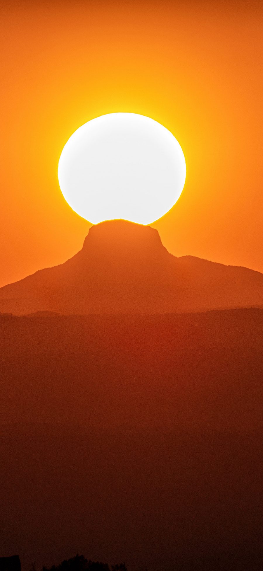[2436×1125]日落 景色 夕阳 黄昏 太阳 苹果手机壁纸图片