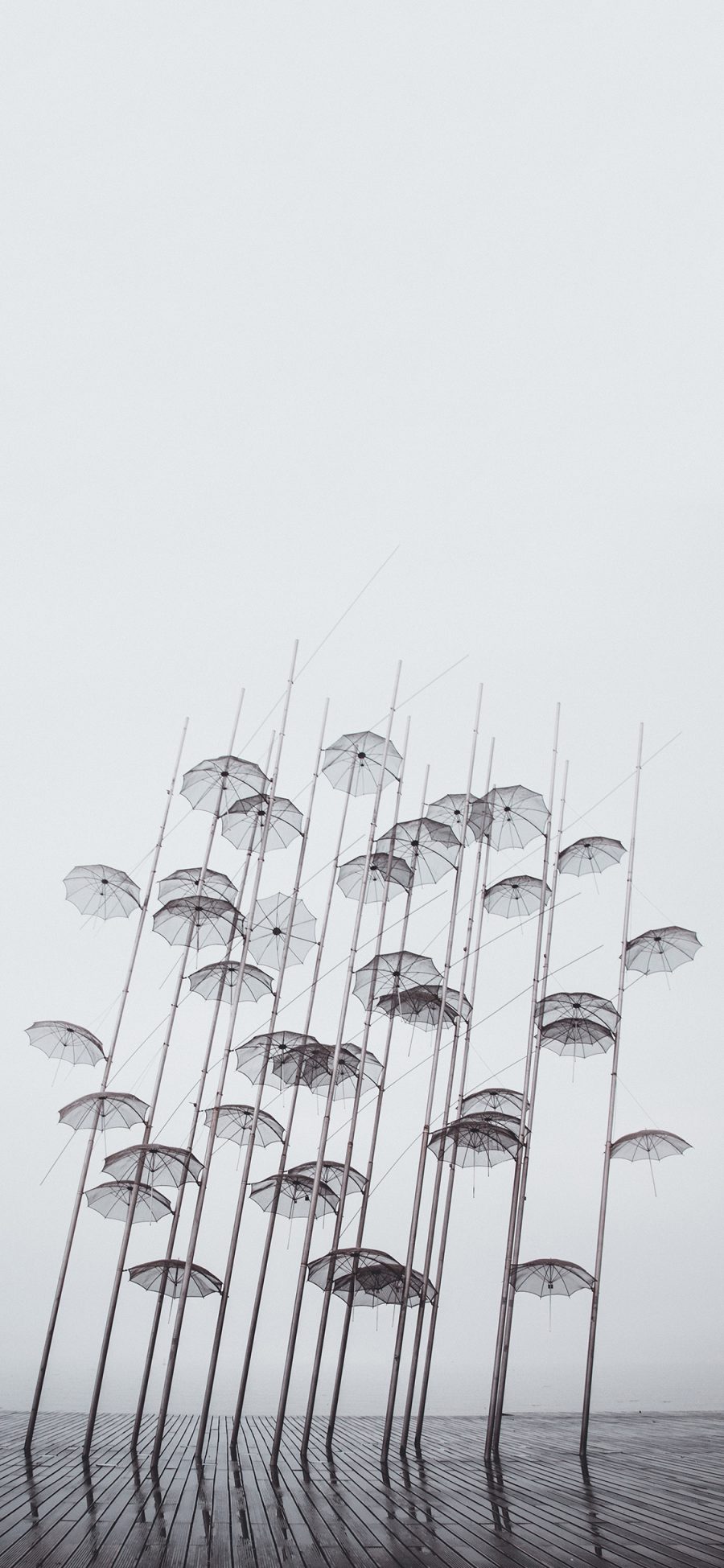[2436×1125]景点 装饰 雨伞 悬空 创意 苹果手机壁纸图片