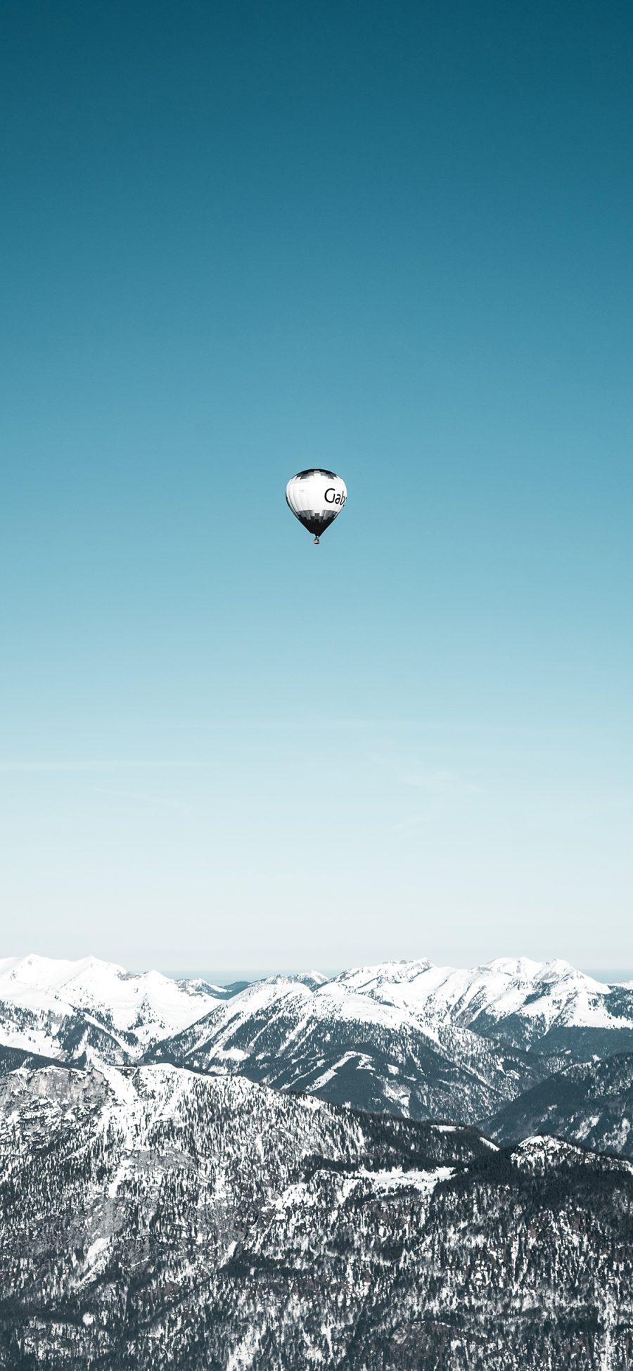 [2436×1125]景色 热气球 蔚蓝 天空 唯美 苹果手机壁纸图片