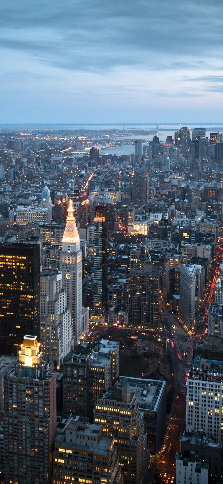 [2436×1125]曼哈顿 纽约 城市 美国 建筑 都市 苹果手机壁纸图片