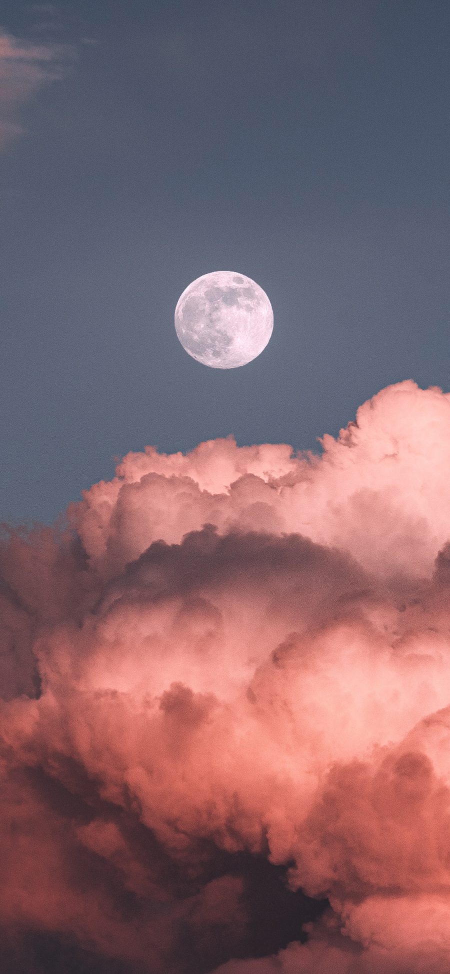 [2436×1125]月亮 云朵 天空 圆月 苹果手机壁纸图片