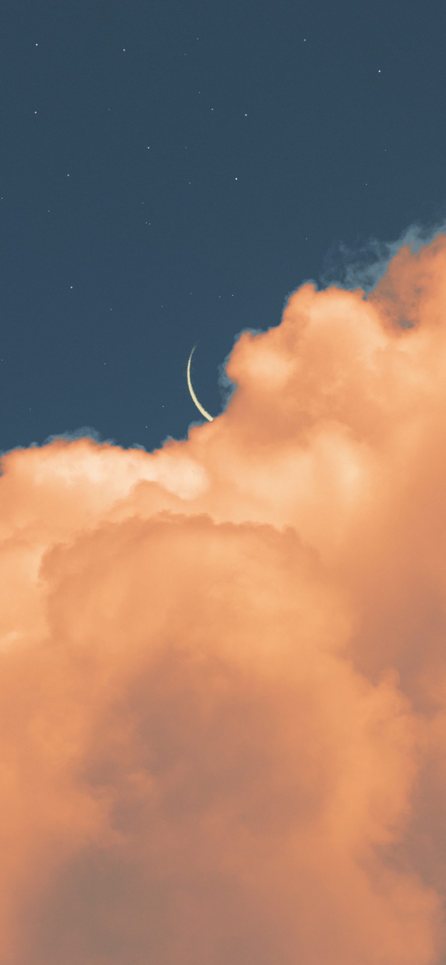 [2436×1125]月亮 夜晚 夜空 天空 云 苹果手机壁纸图片