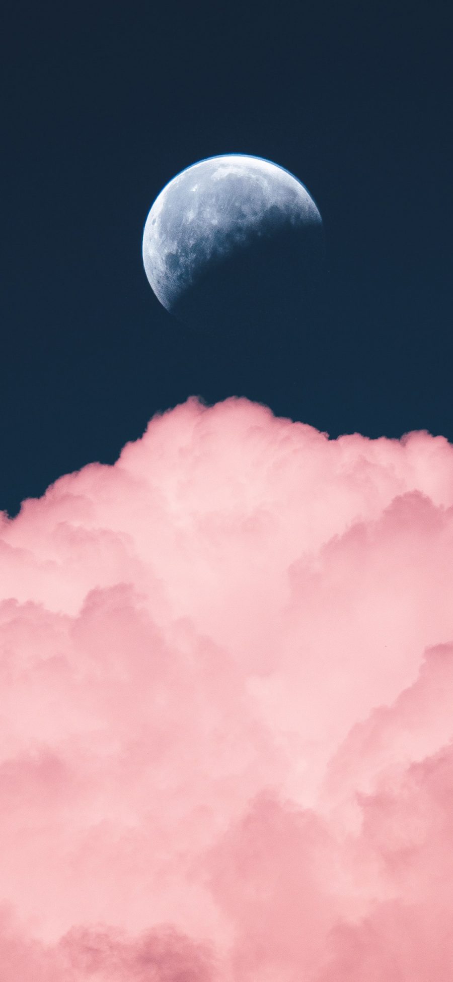 [2436×1125]月亮 月勾 云层 天空 苹果手机壁纸图片