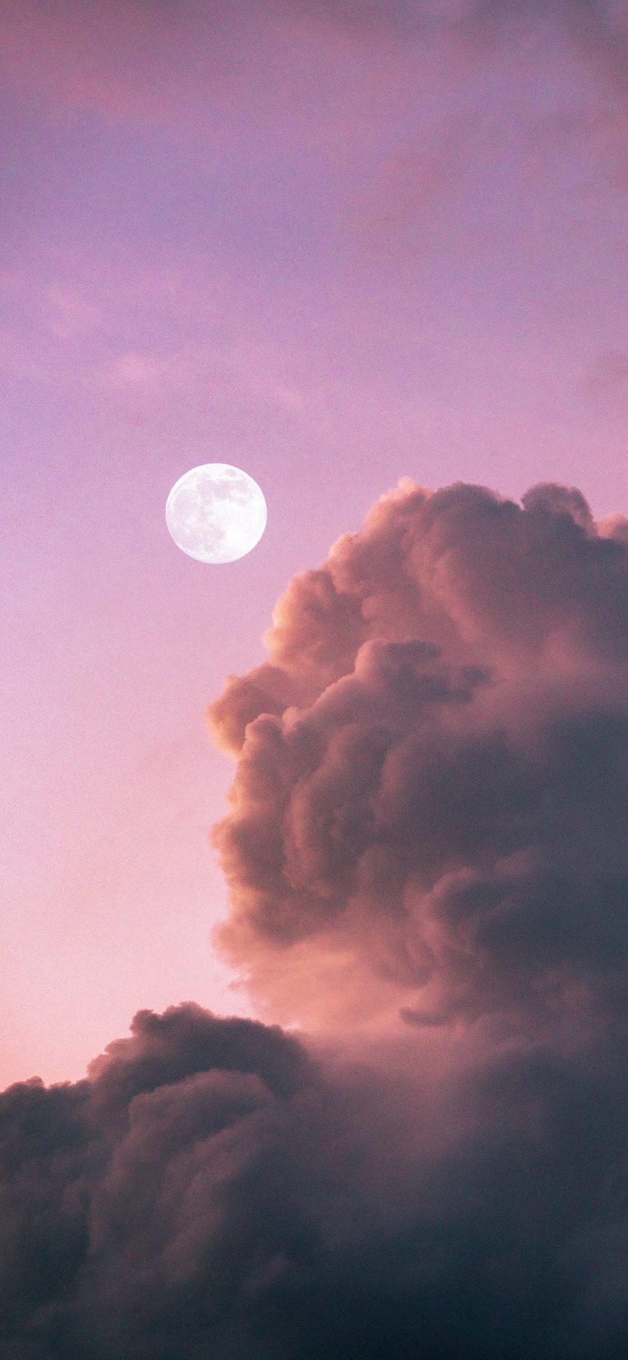 [2436×1125]月球 云层 天空 云海 苹果手机壁纸图片