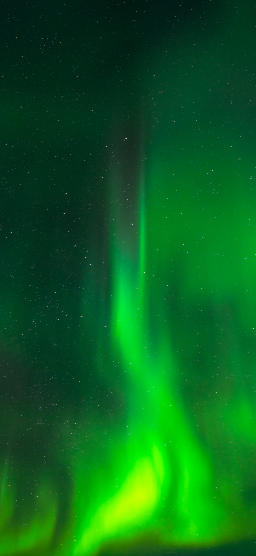 [2436×1125]极光 大自然 天文 绿色 苹果手机壁纸图片