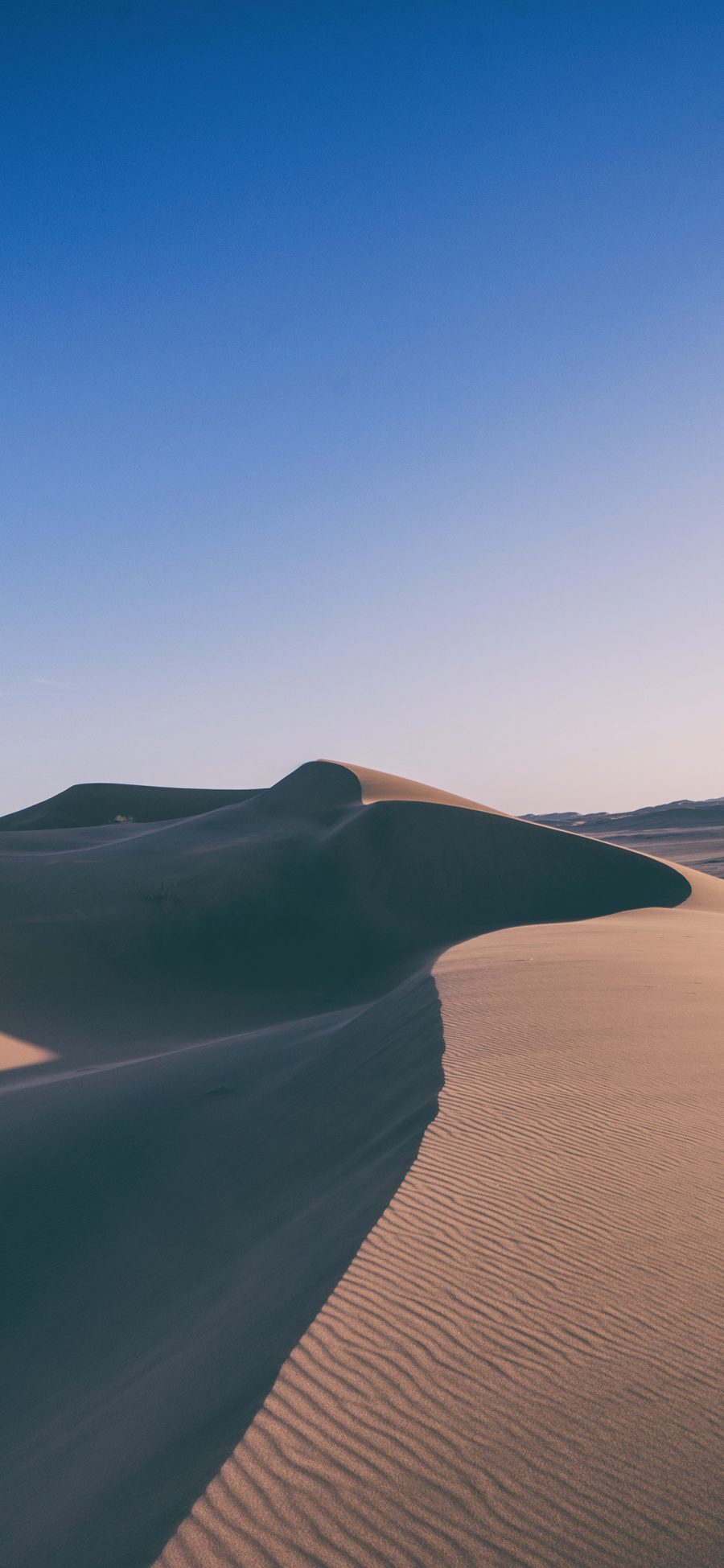 [2436×1125]沙漠 大自然 蓝天 荒漠 苹果手机壁纸图片
