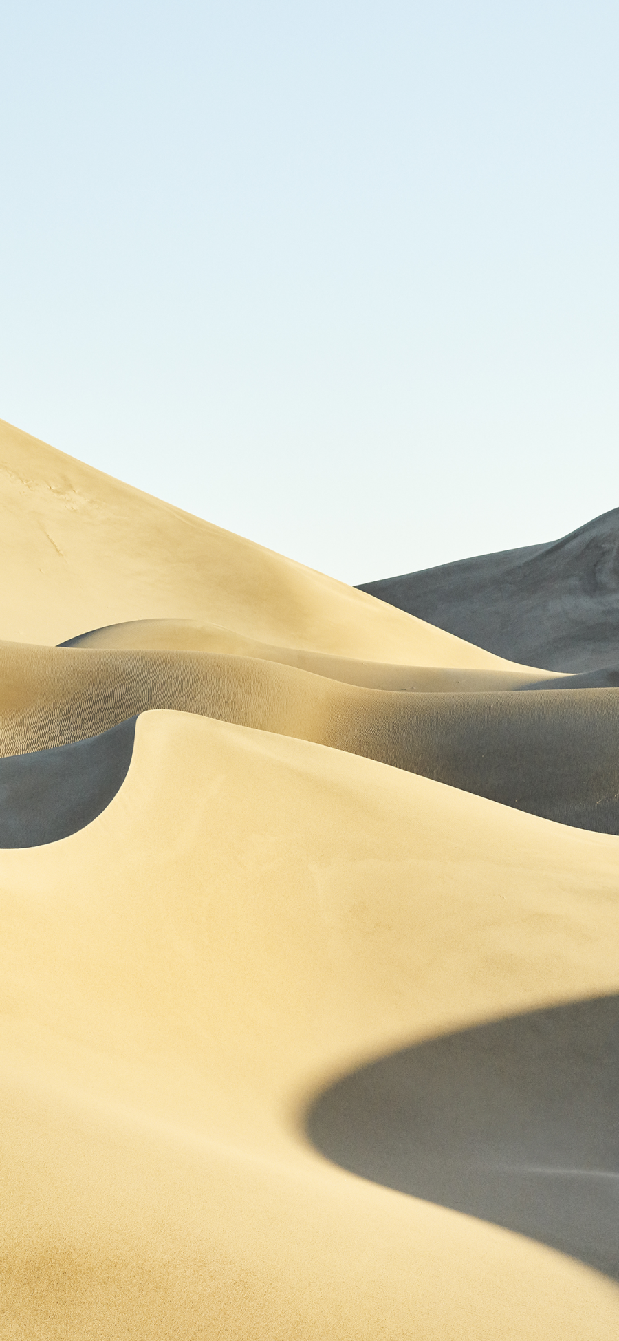 [2436×1125]沙漠 曲线 大自然 影子 苹果手机壁纸图片