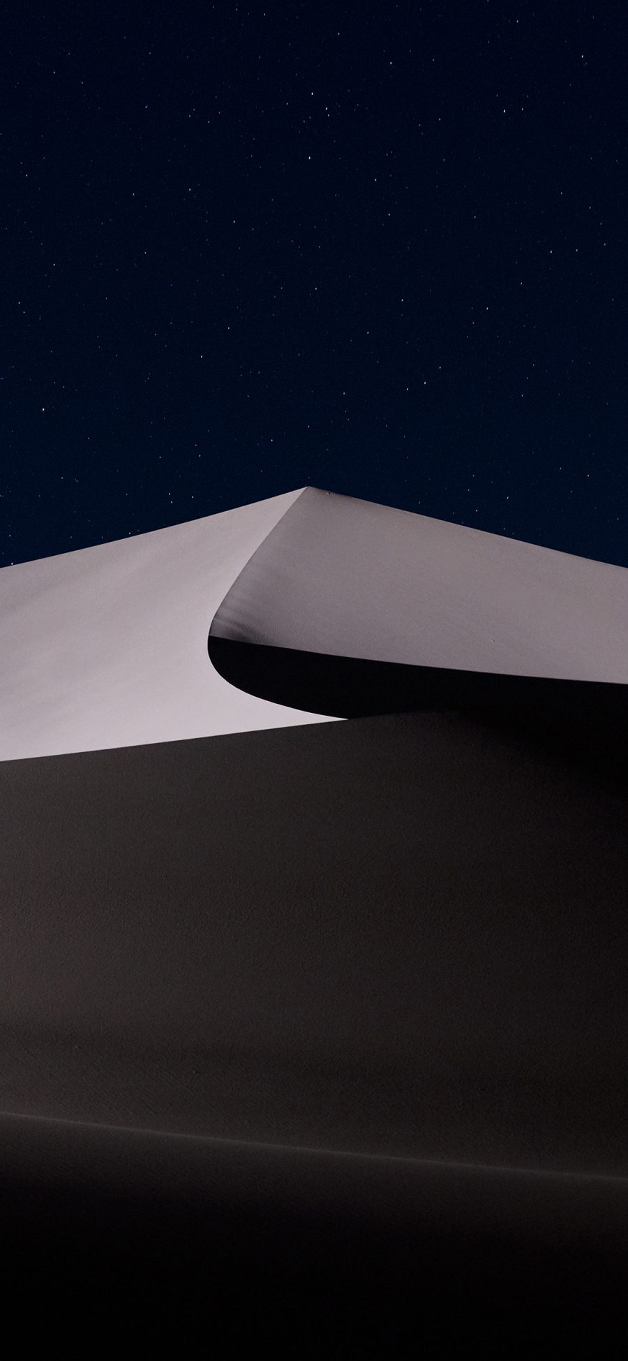 [2436×1125]沙漠 炫酷 静谧 夜空 线条 苹果手机壁纸图片