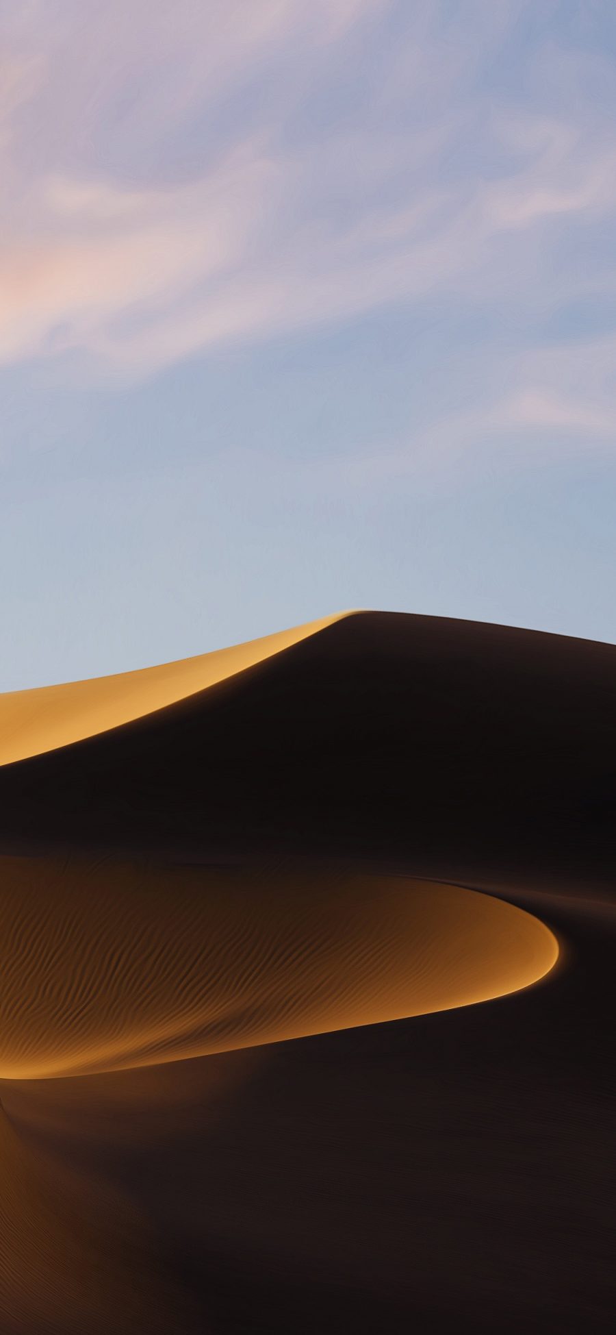 [2436×1125]沙漠 线条 大自然 天空 云彩 苹果手机壁纸图片