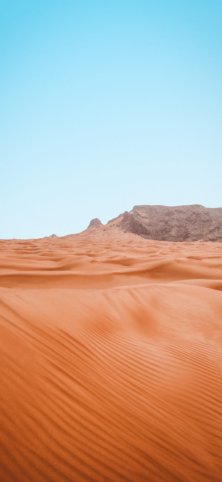 [2436×1125]沙漠 荒漠 蓝天 风化 苹果手机壁纸图片