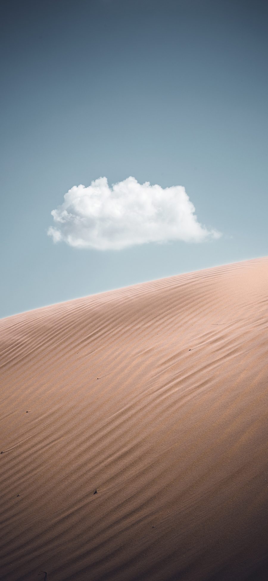 [2436×1125]沙漠 荒芜 蓝天 白云 苹果手机壁纸图片