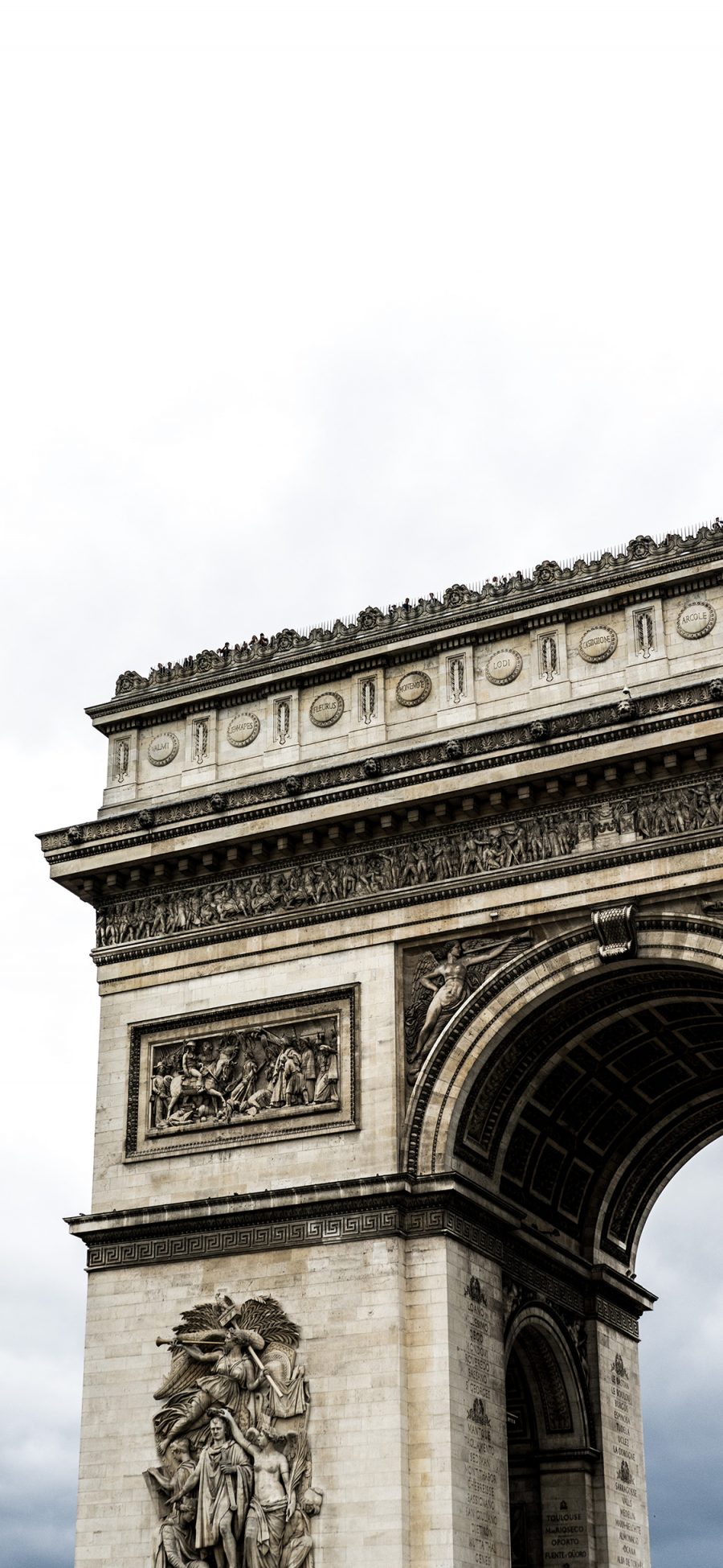 [2436×1125]法国 巴黎 凯旋门 著名景点 苹果手机壁纸图片