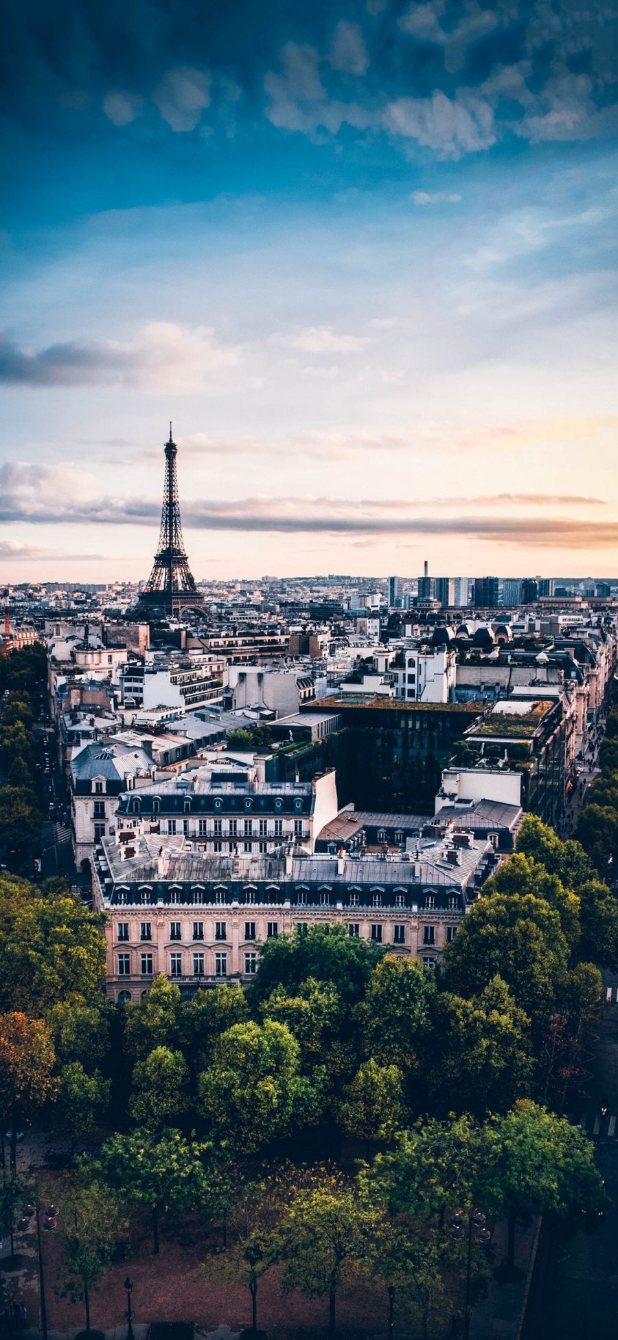 [2436×1125]法国 巴黎 城市 建筑 埃菲尔铁塔 苹果手机壁纸图片