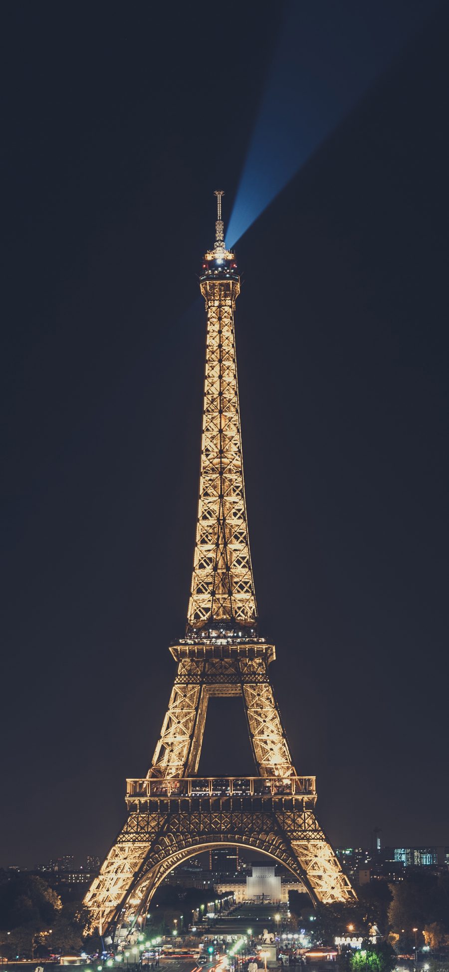[2436×1125]法国 巴黎铁塔 建筑 灯光 苹果手机壁纸图片