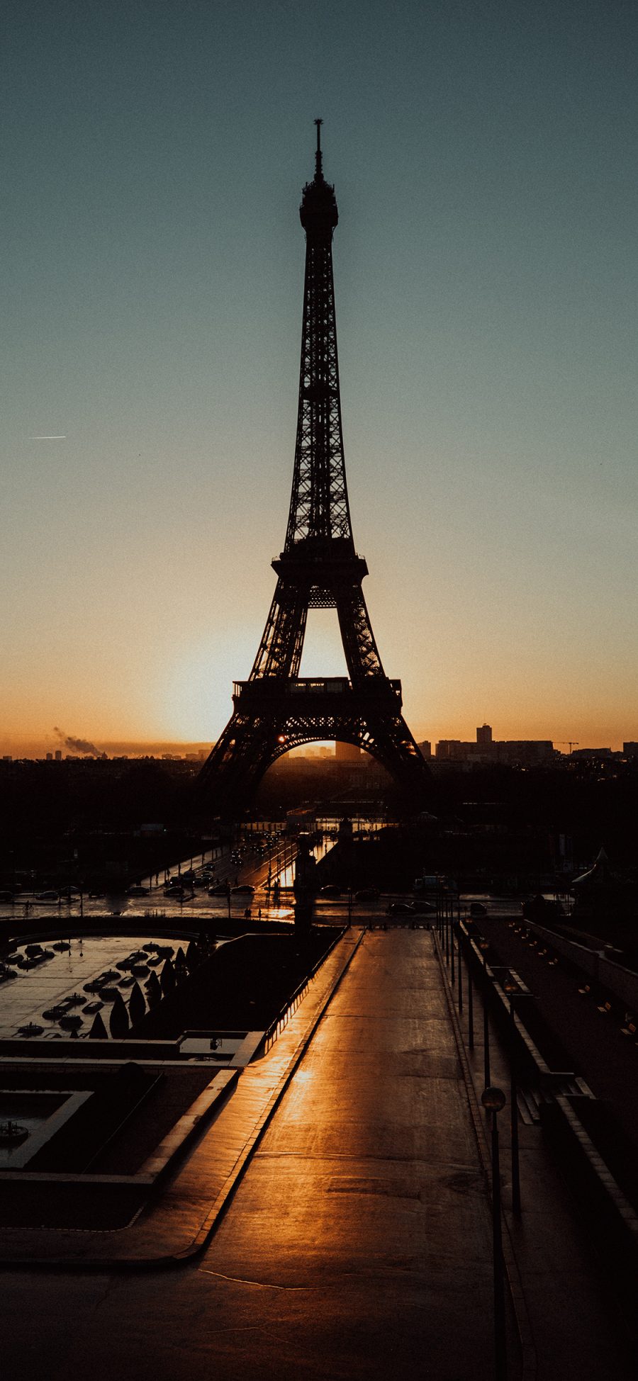 [2436×1125]法国 旅游 景点 巴黎铁塔 苹果手机壁纸图片